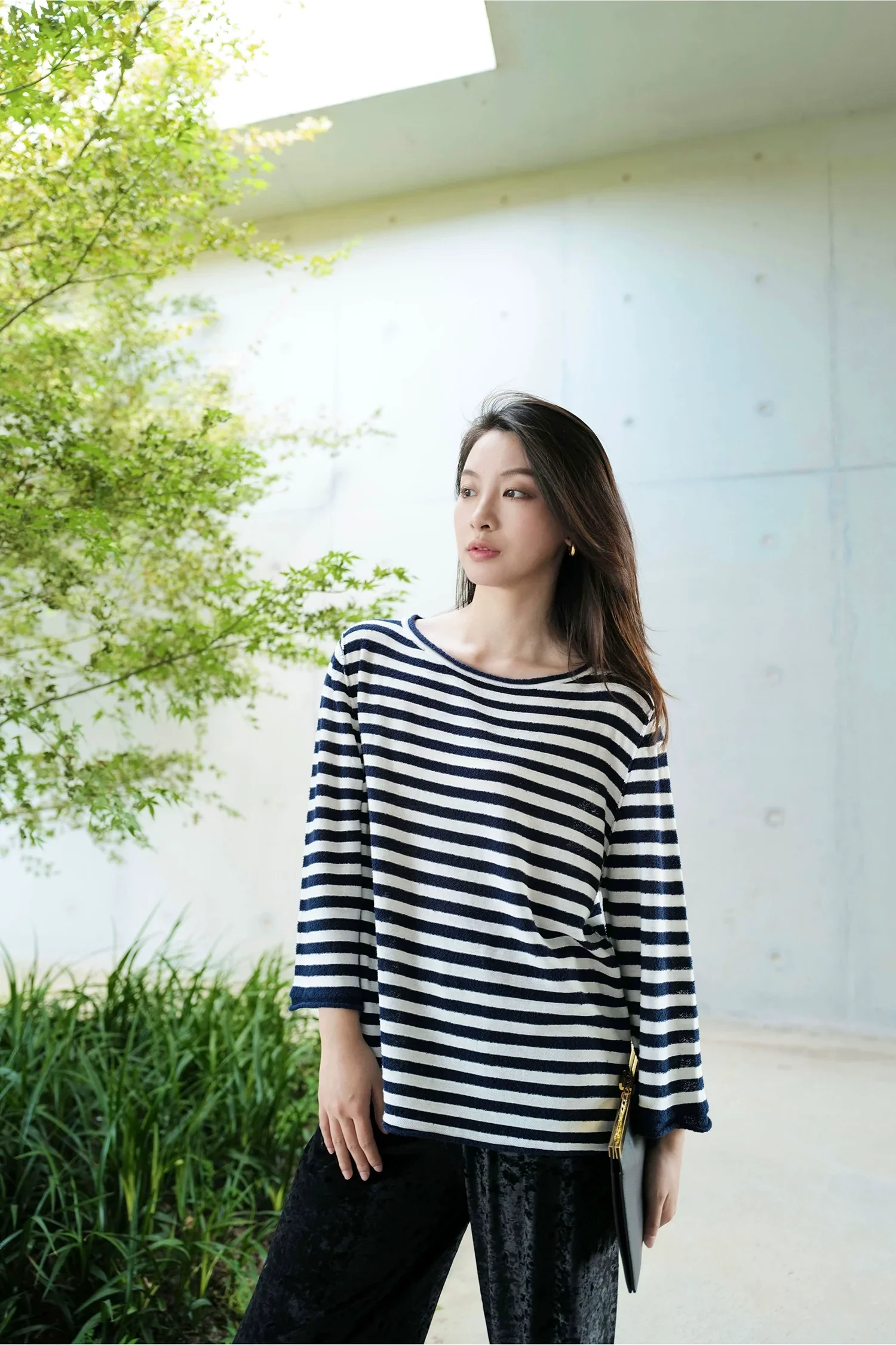 Striped Cashmere Silk Sweater - Image 4