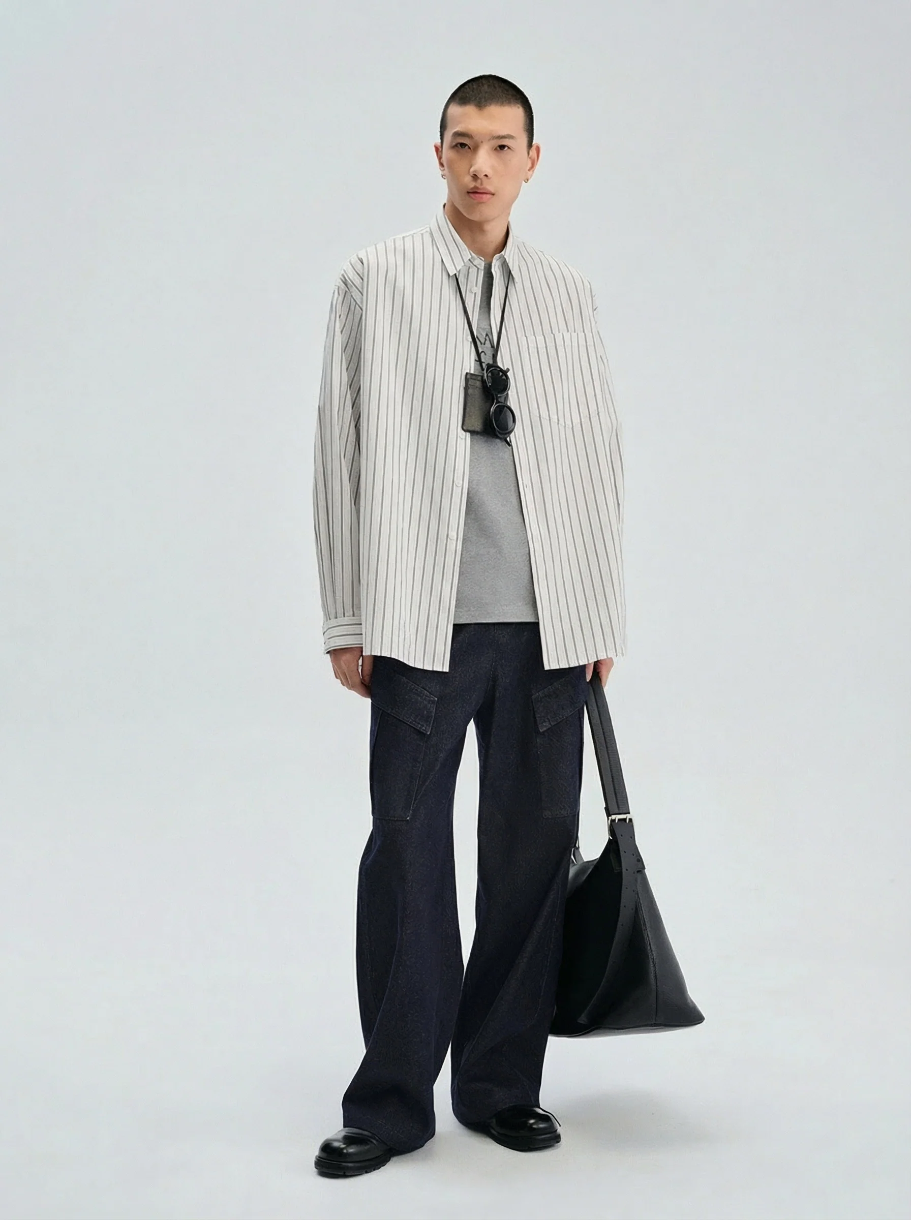 Striped Cotton Long-Sleeve Shirt - Image 3