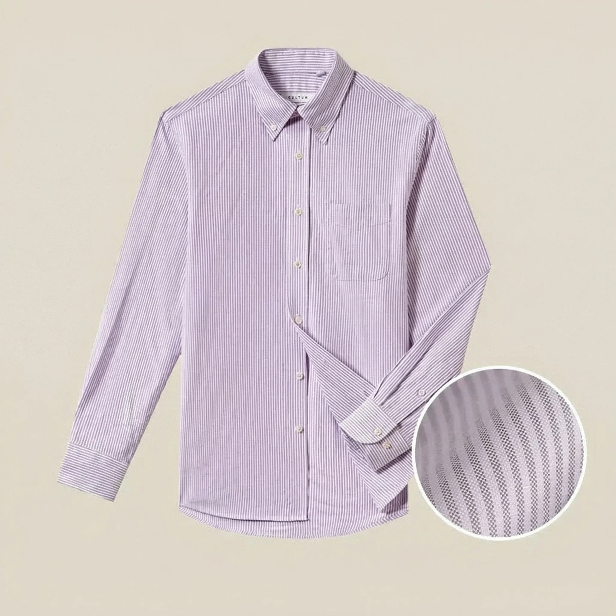 Striped Cotton Oxford Shirt - Image 11