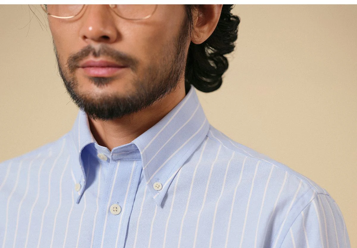 Striped Cotton Oxford Shirt - Image 3