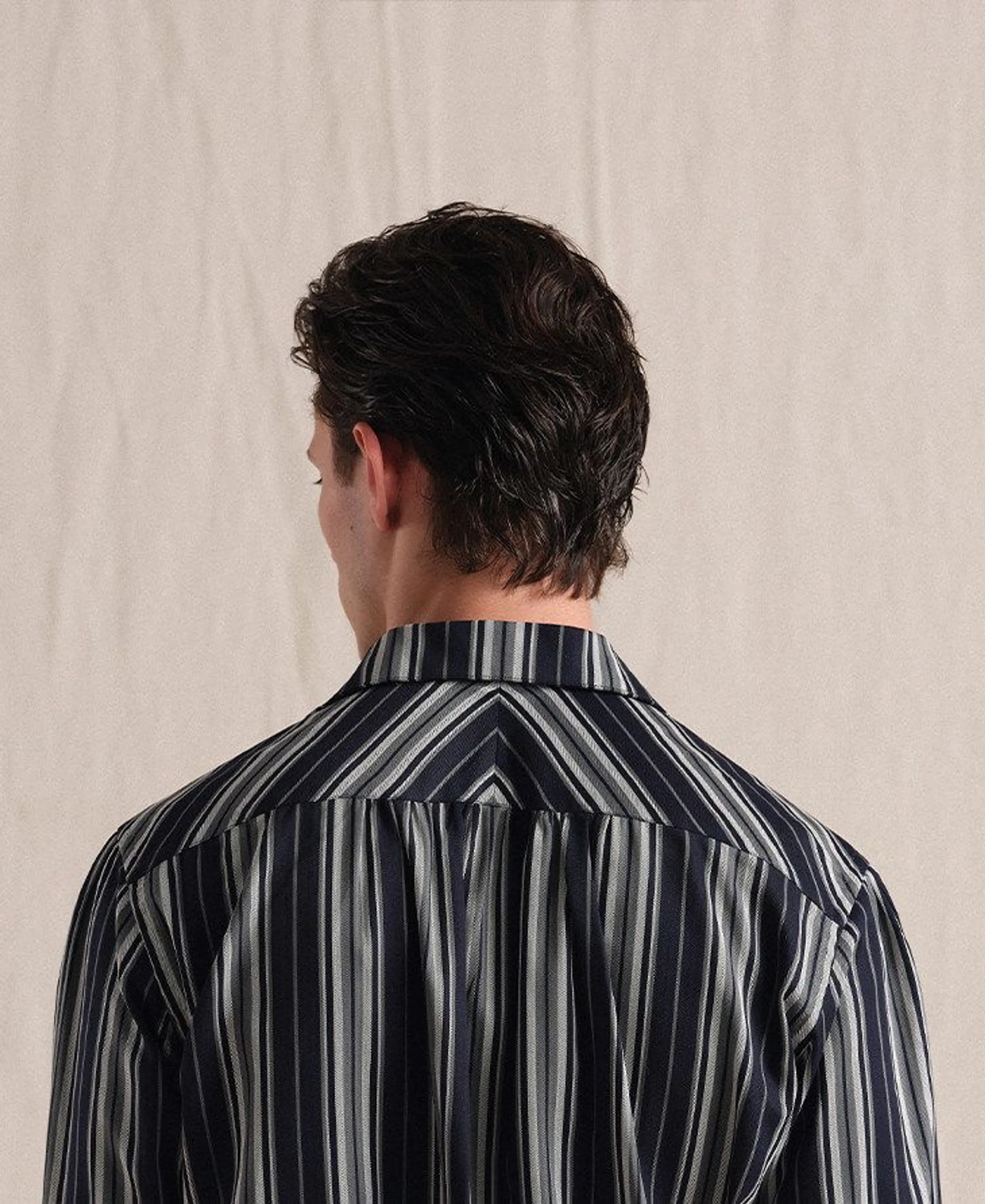 Striped Cuban-Collar Cotton Shirt - Image 3
