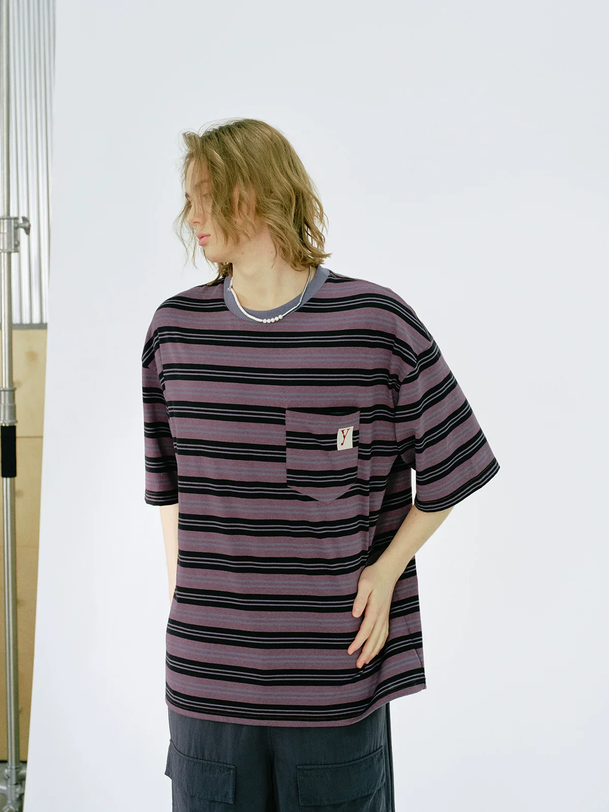 Striped Drop-Shoulder Tee - Image 3