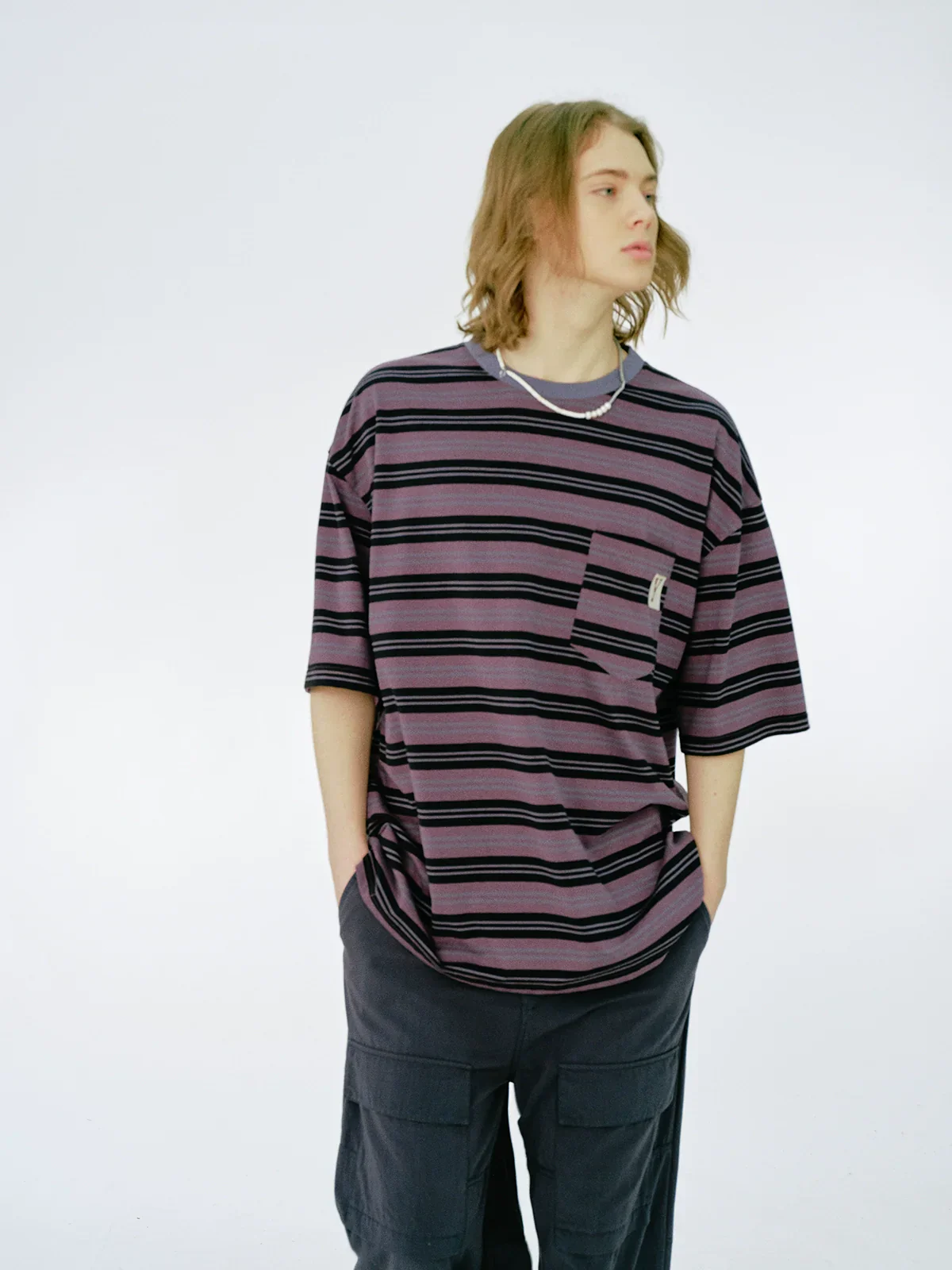 Striped Drop-Shoulder Tee - Image 4