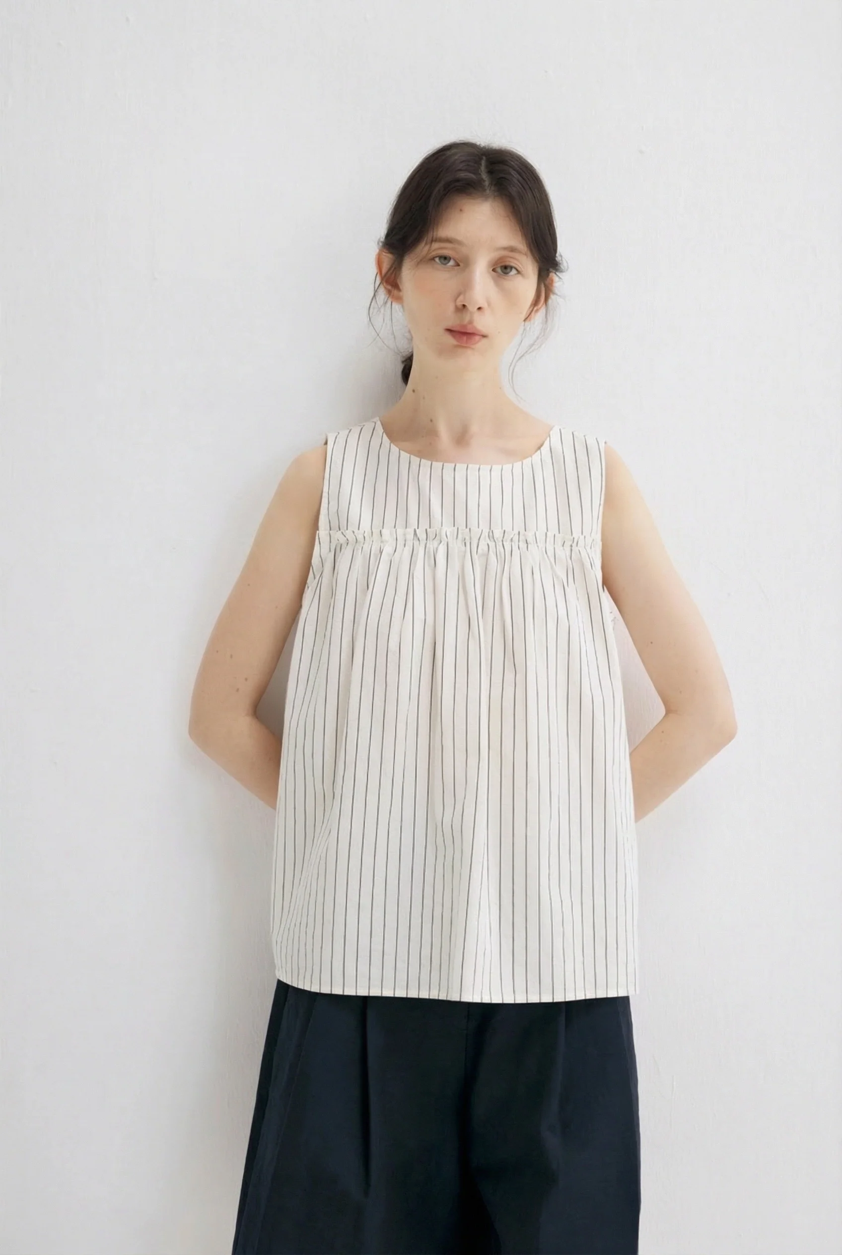 Striped Gathered Tank - Image 6