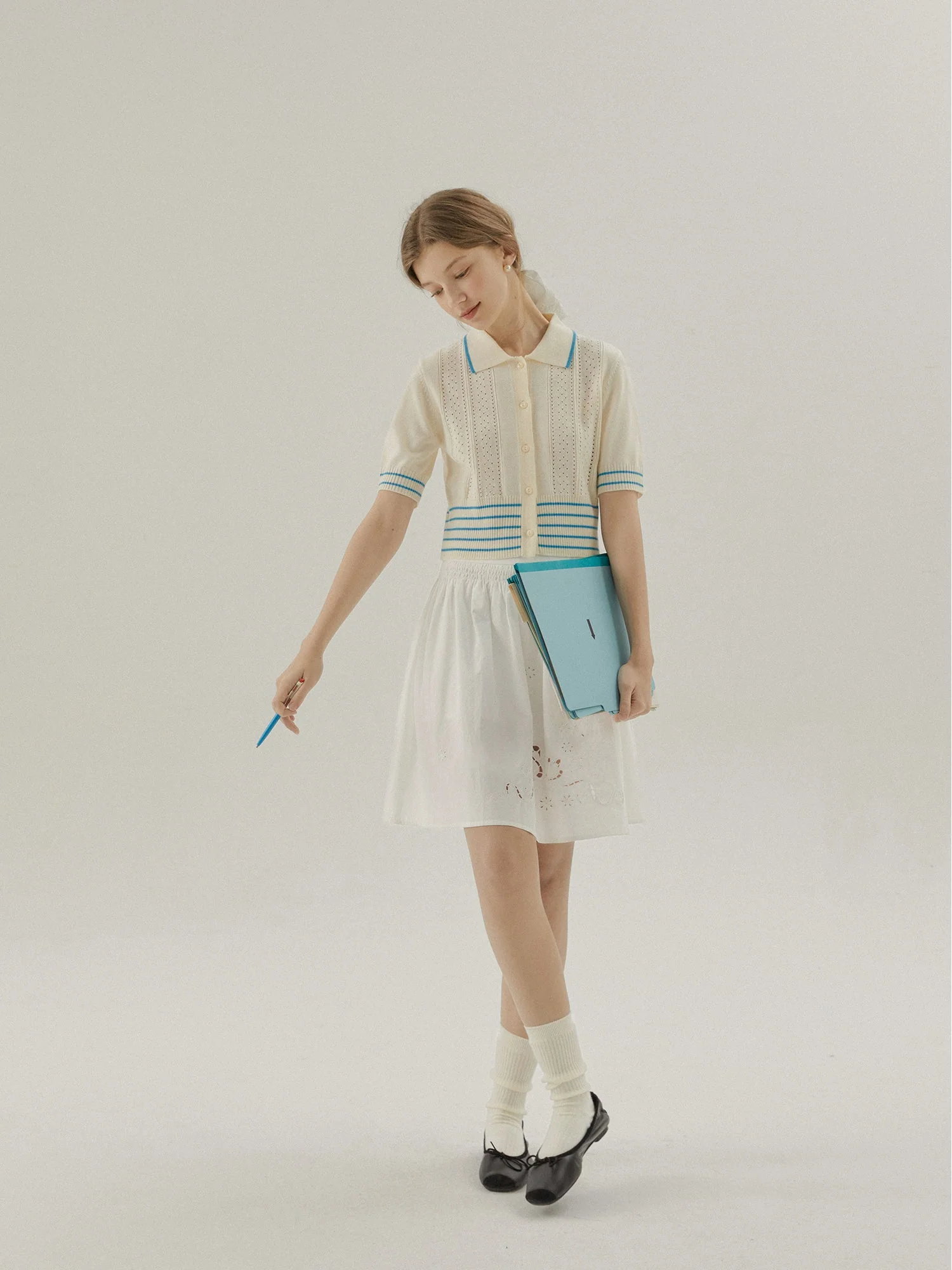 Striped Knit Cardigan - Image 3