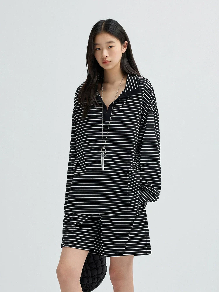 Striped Knit Polo & Shorts Set