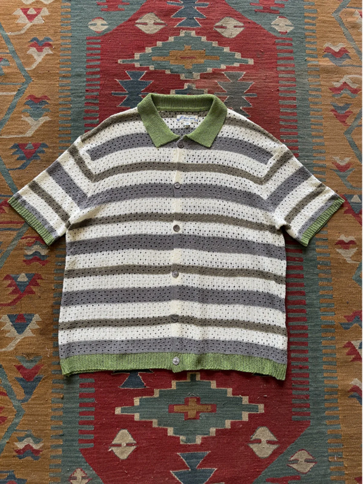 Striped Knitted Cardigan - Image 3