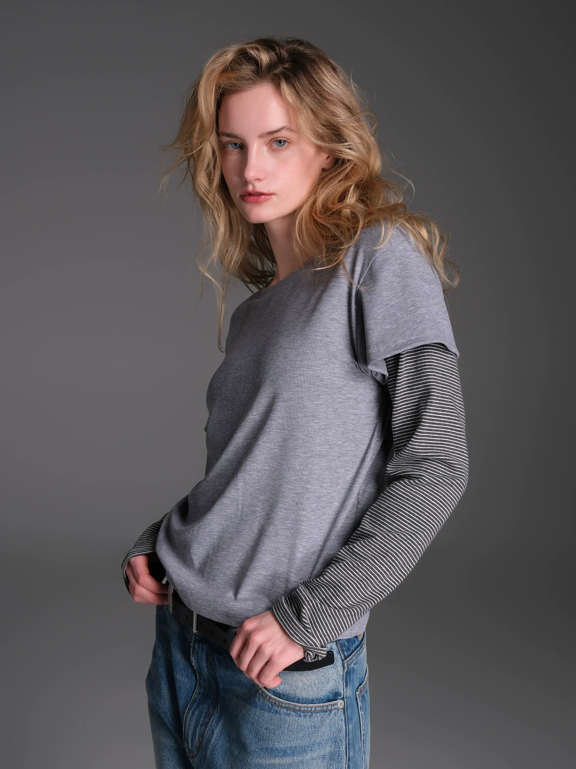 Striped Layered Long-Sleeve Tee - Image 4