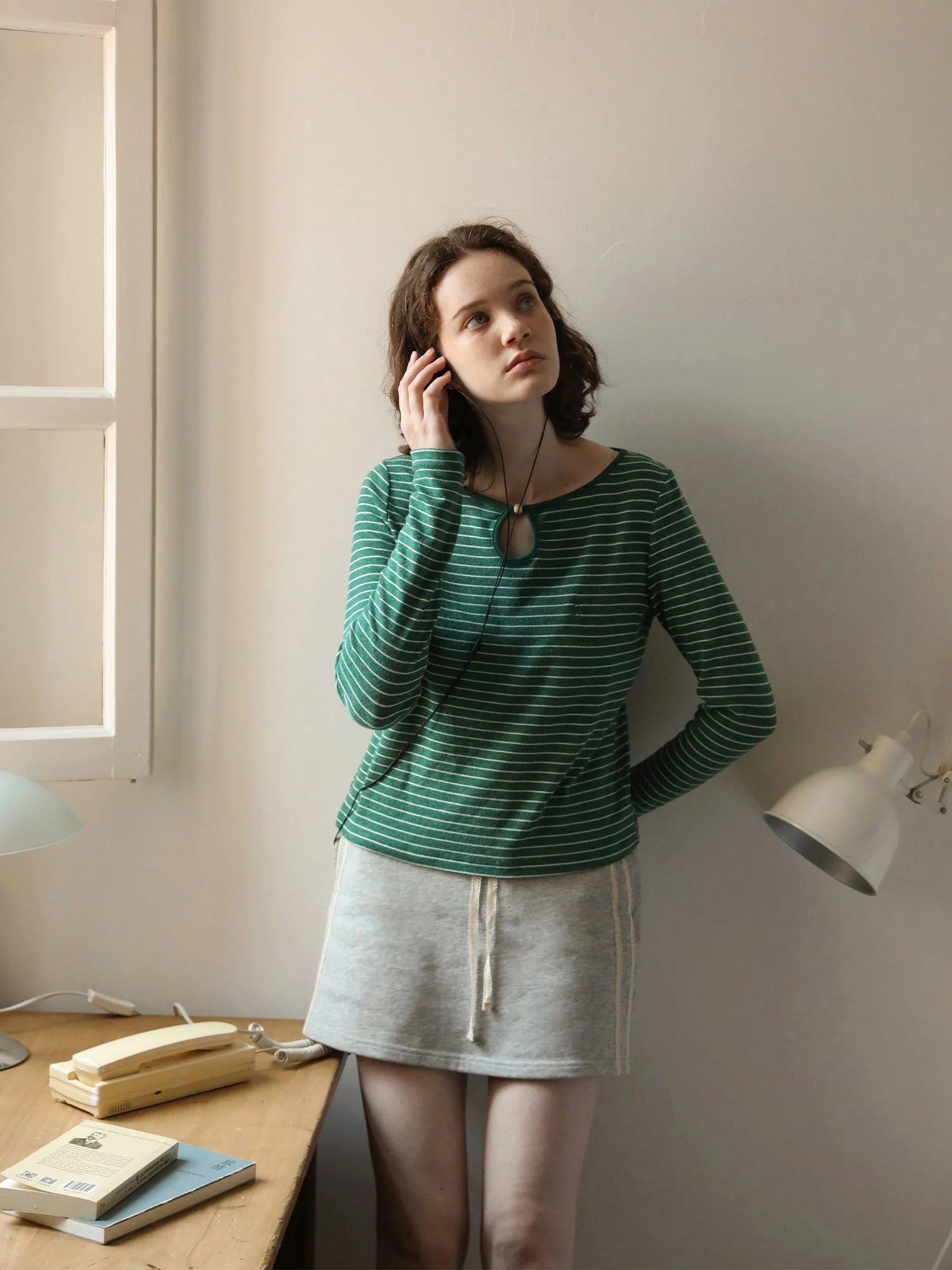 Striped Long-Sleeve Top