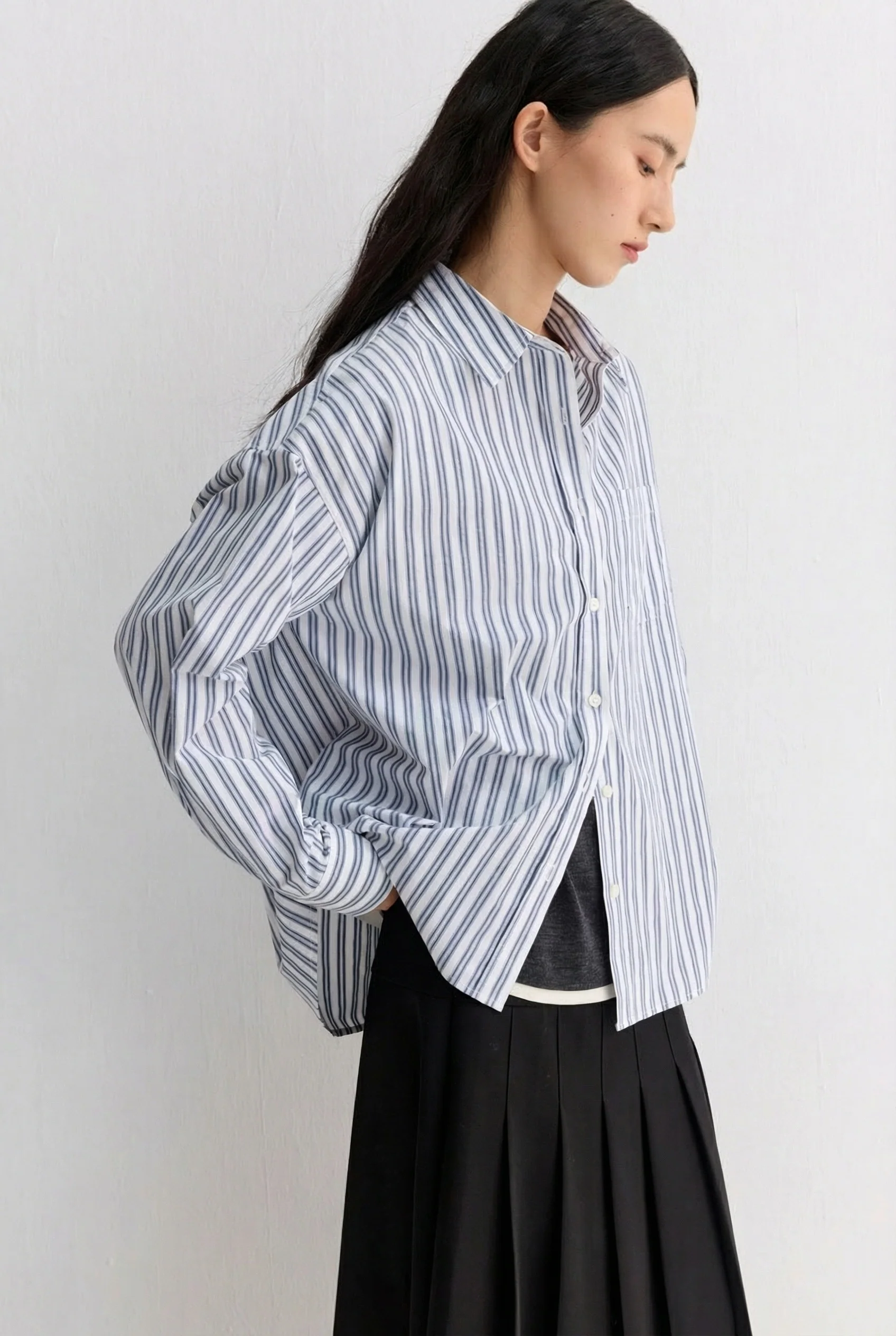 Striped Oversized Shirt - Image 4