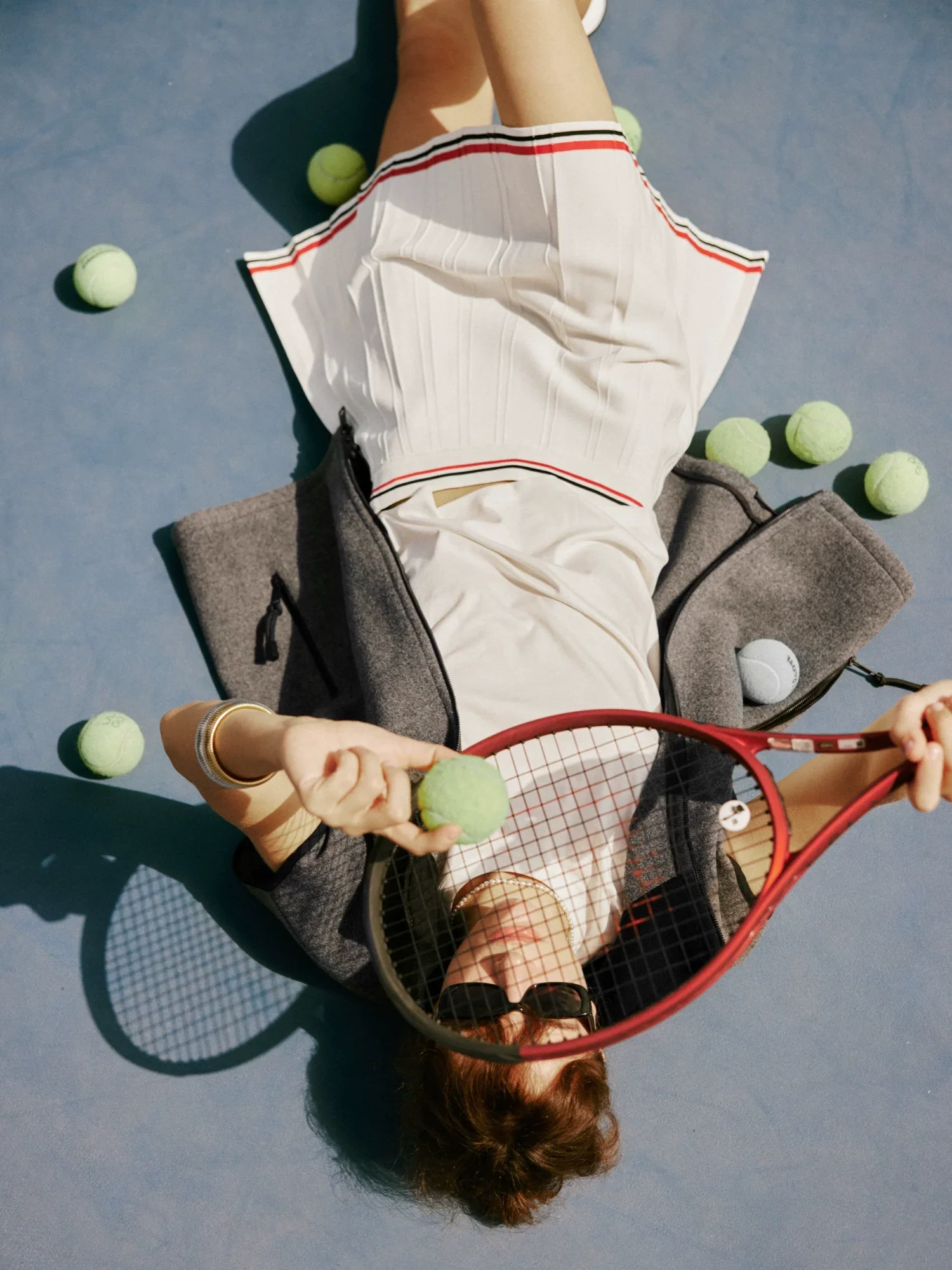 Striped Pleated Tennis Mini Skirt - Image 3
