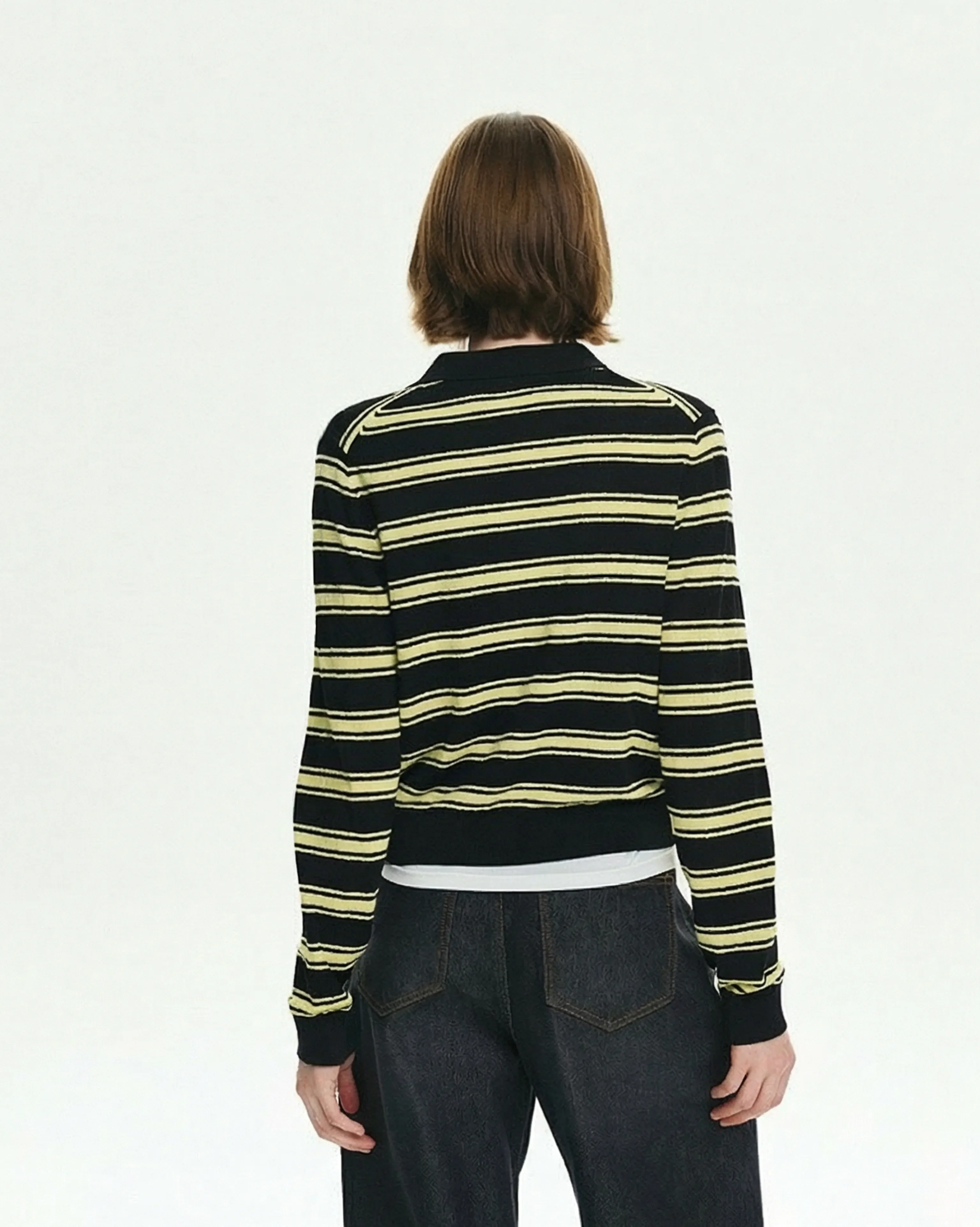 Striped Polo Sweater - Image 3