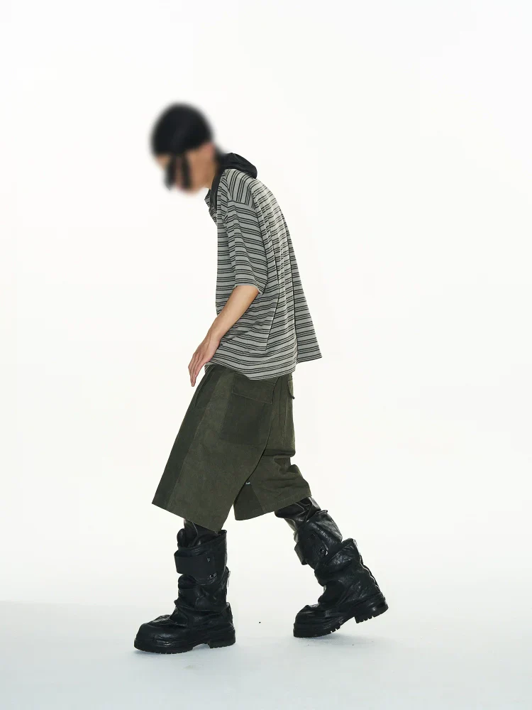 Striped Raw-Edge Polo Shirt - Image 3