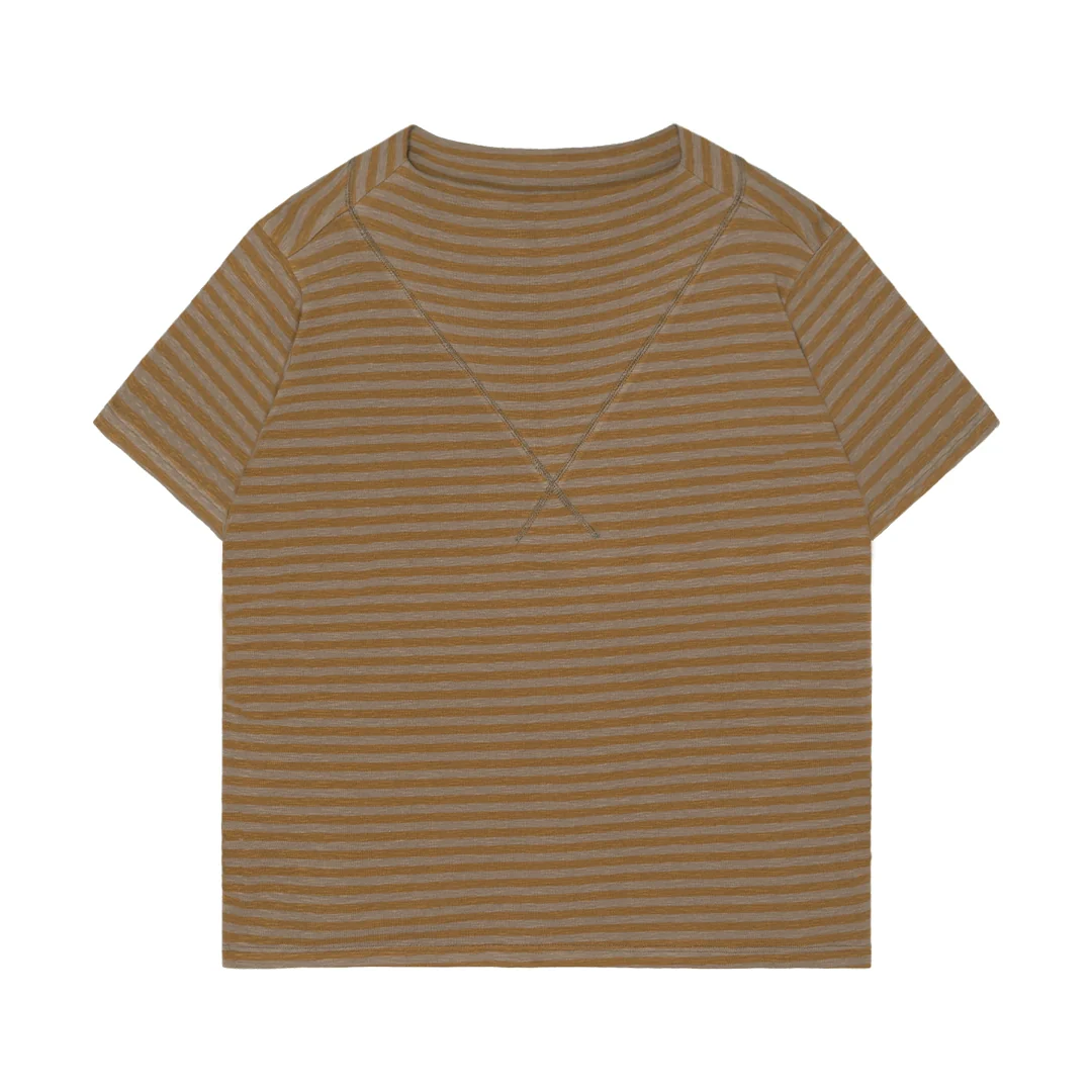 Striped Seam-Detail Tee - Image 6