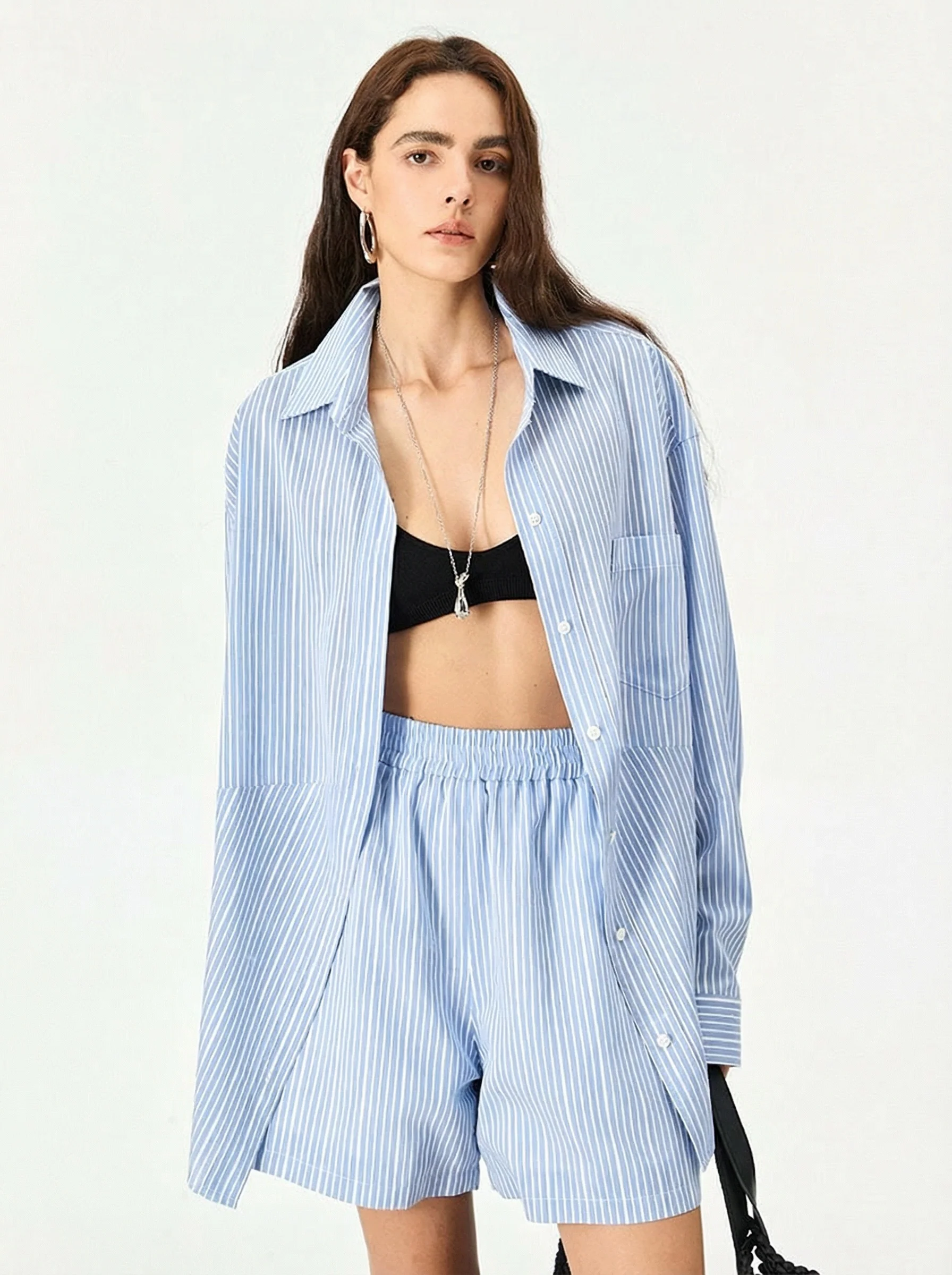 Striped Shirt Set