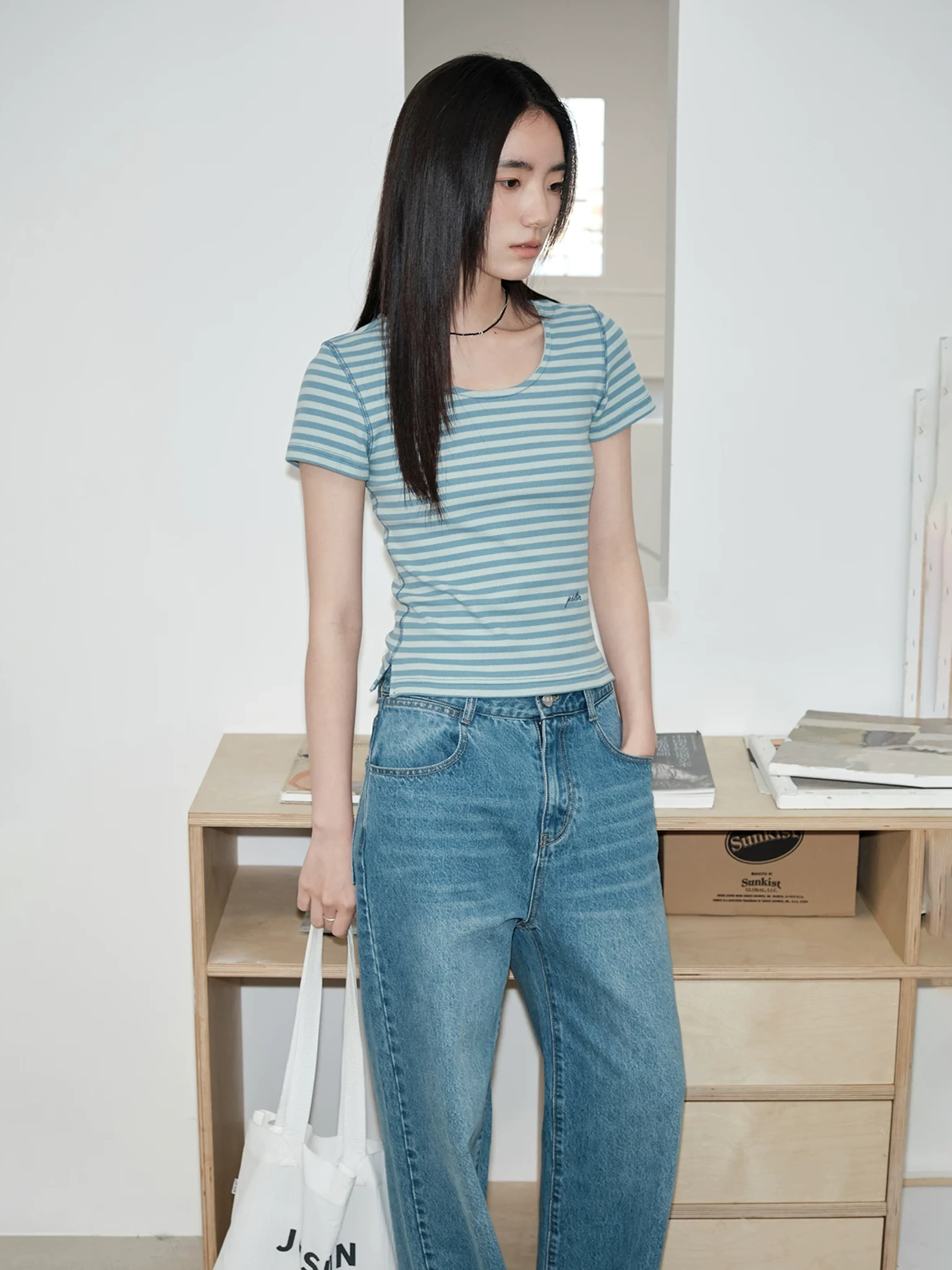 Striped Short-Sleeve Tee - Image 2