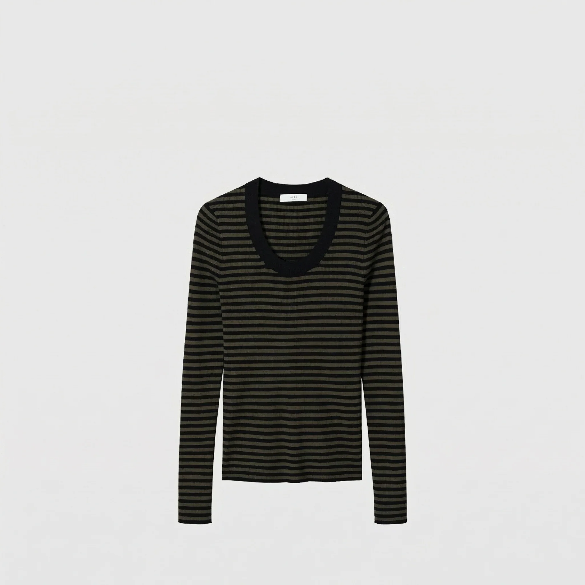 Striped U-Neck Top - Image 8