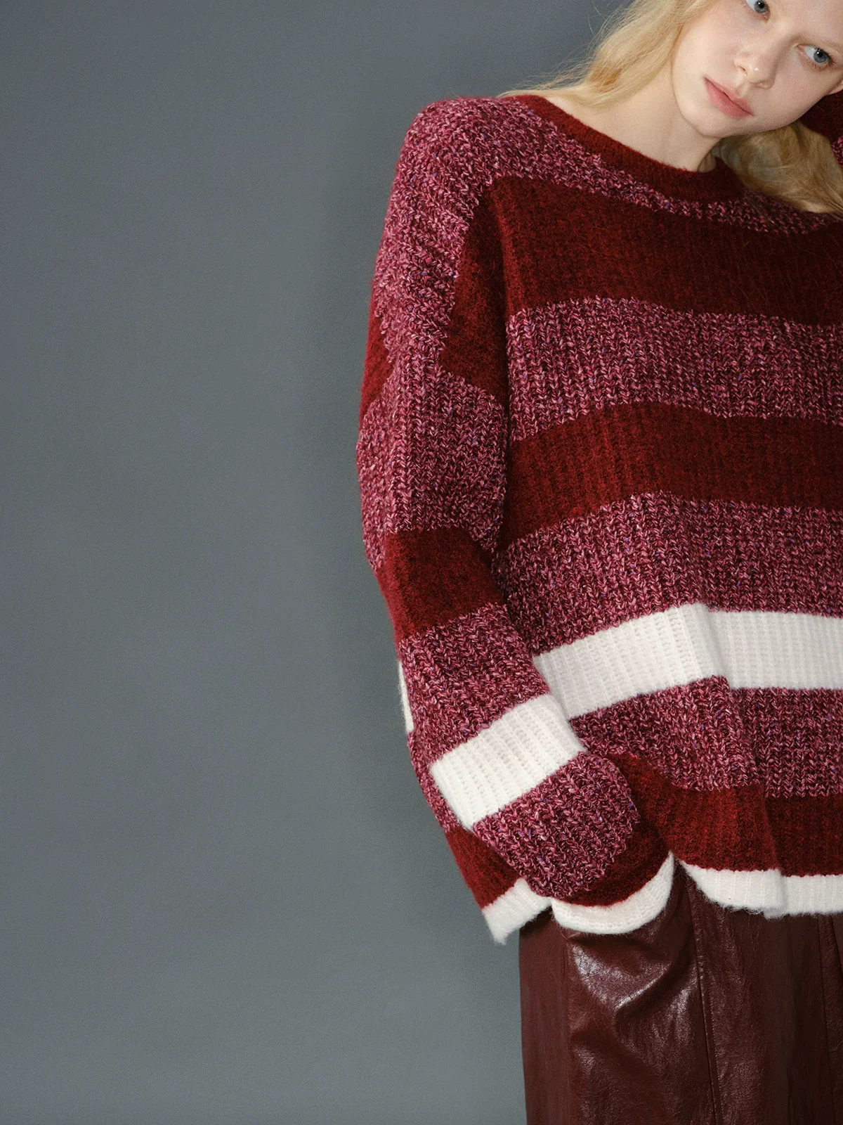 Striped Wool-Blend Crewneck Sweater - Image 3