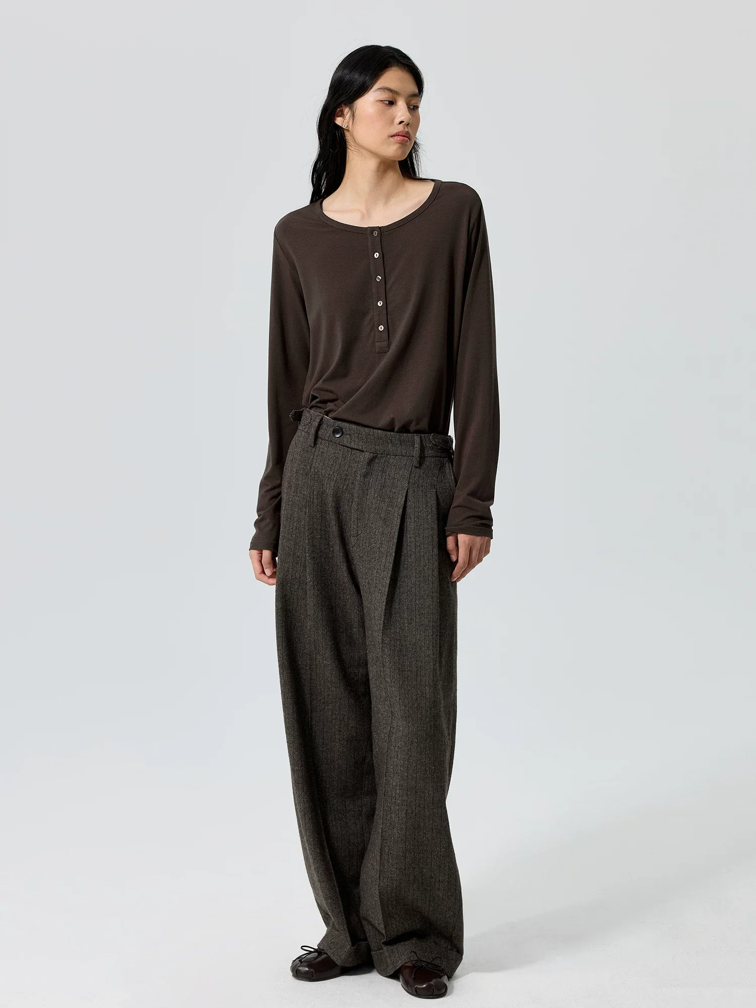 Striped Wool Tapered Trousers - Image 2