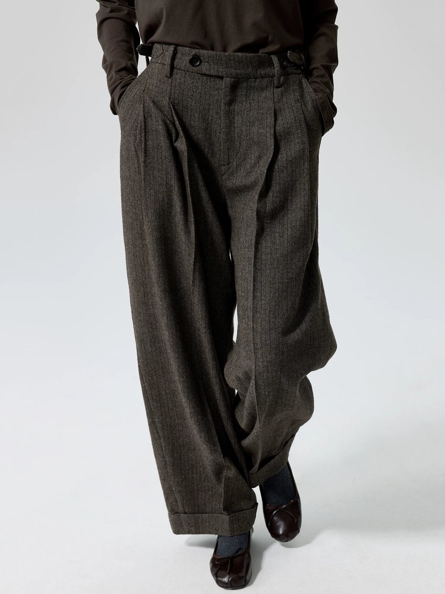 Striped Wool Tapered Trousers - Image 3