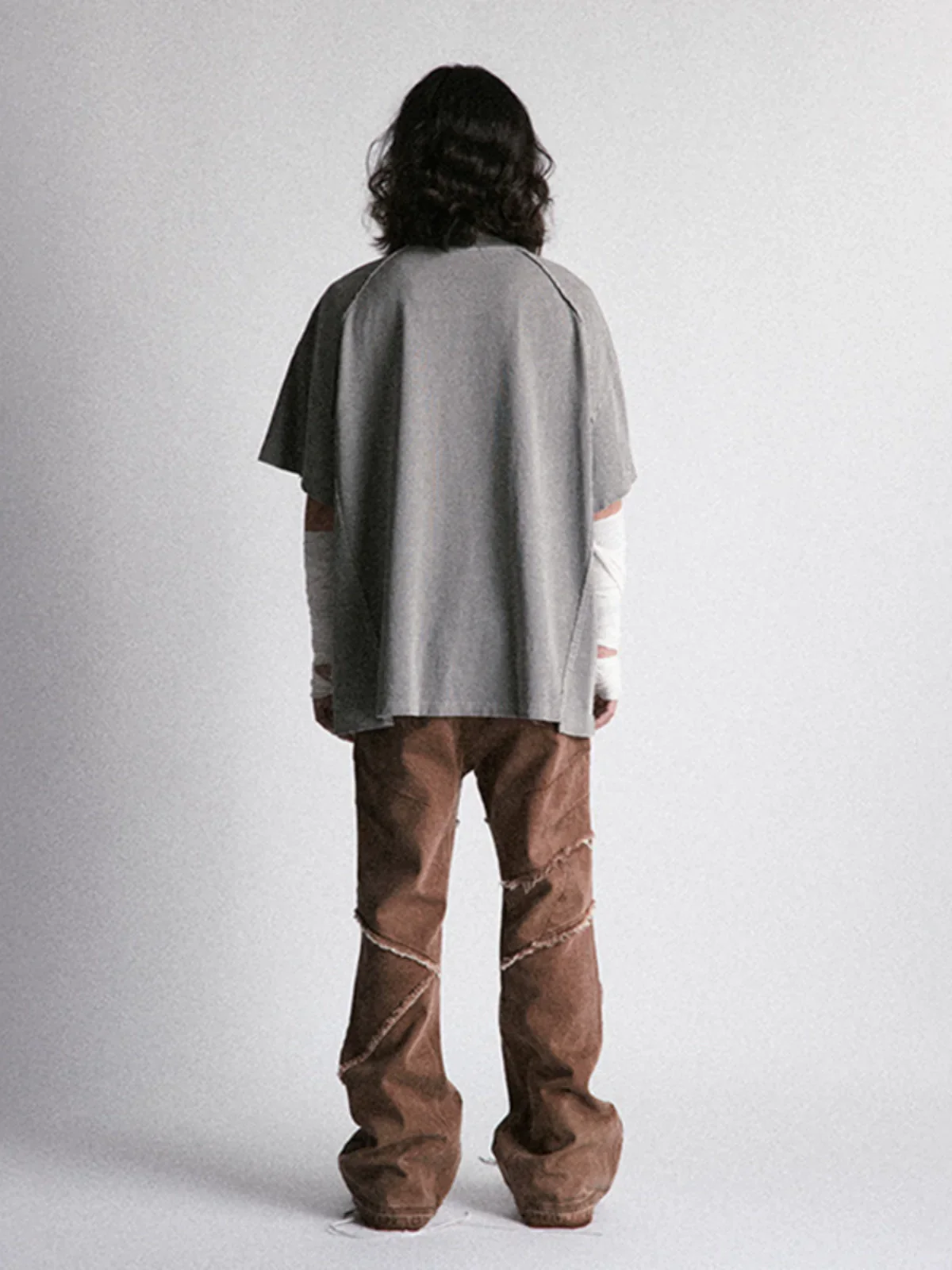 Structured Flared Washed Jeans - Image 3