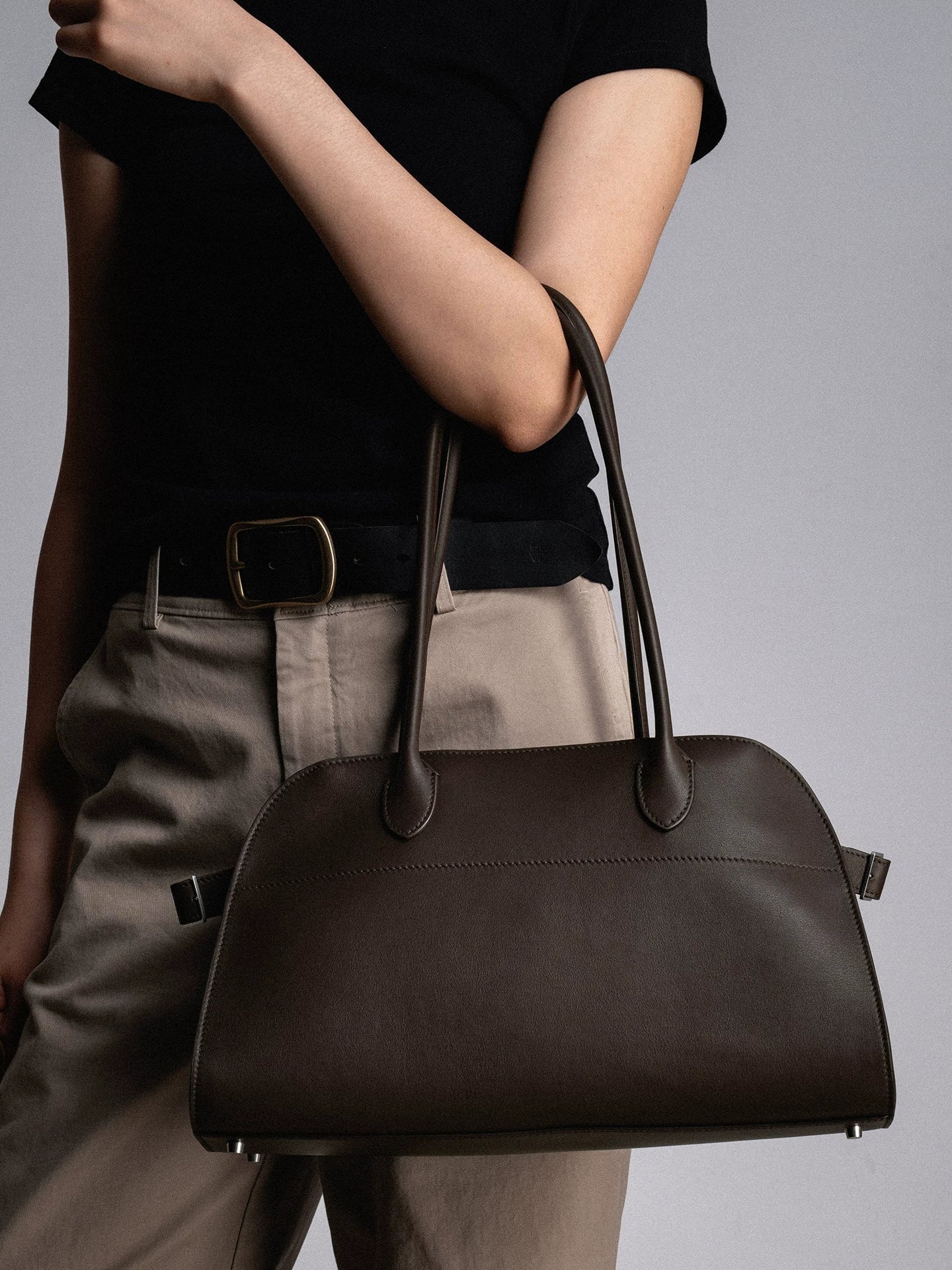 Structured Leather Tote - Image 3
