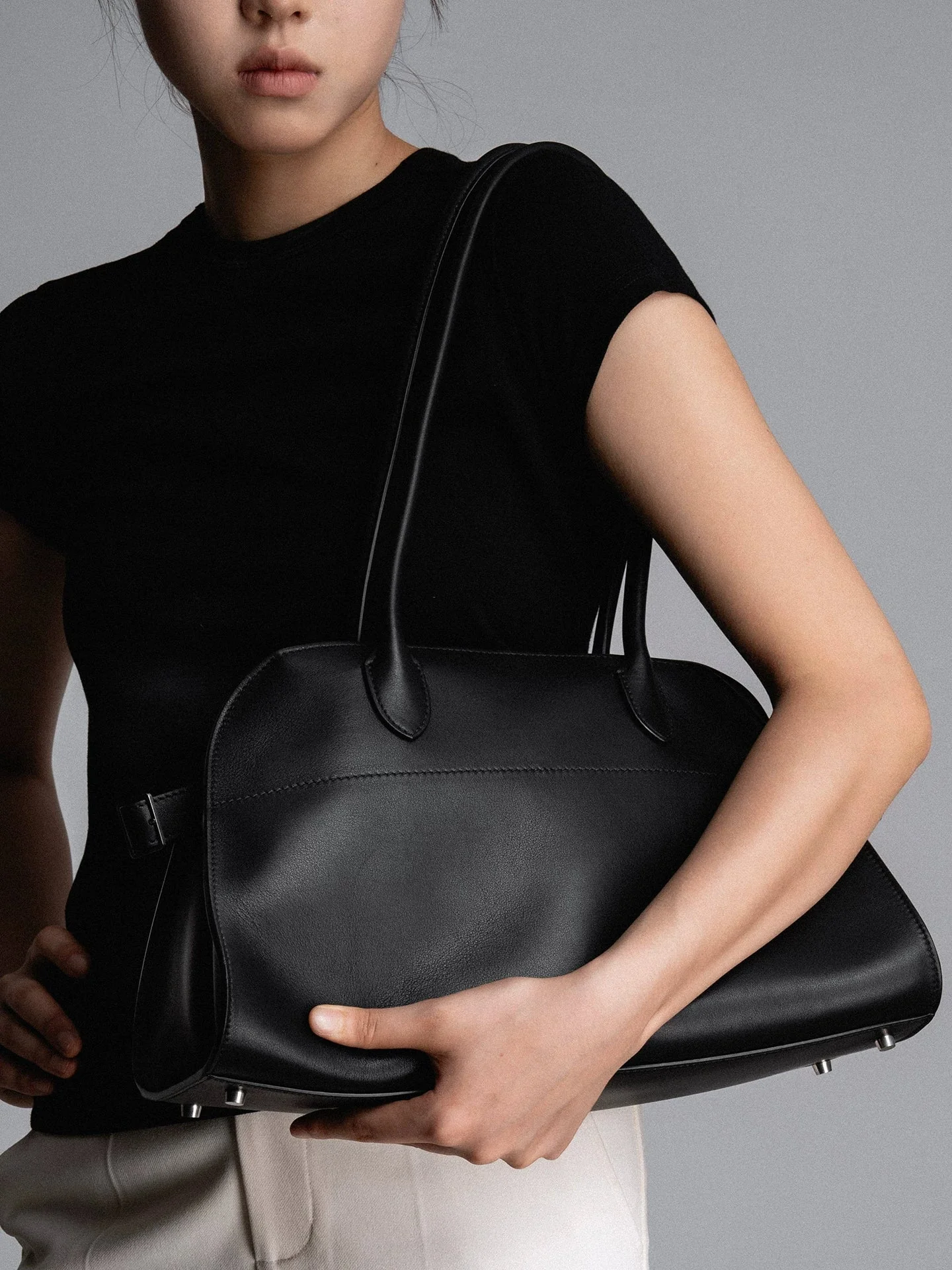 Structured Leather Tote - Image 5