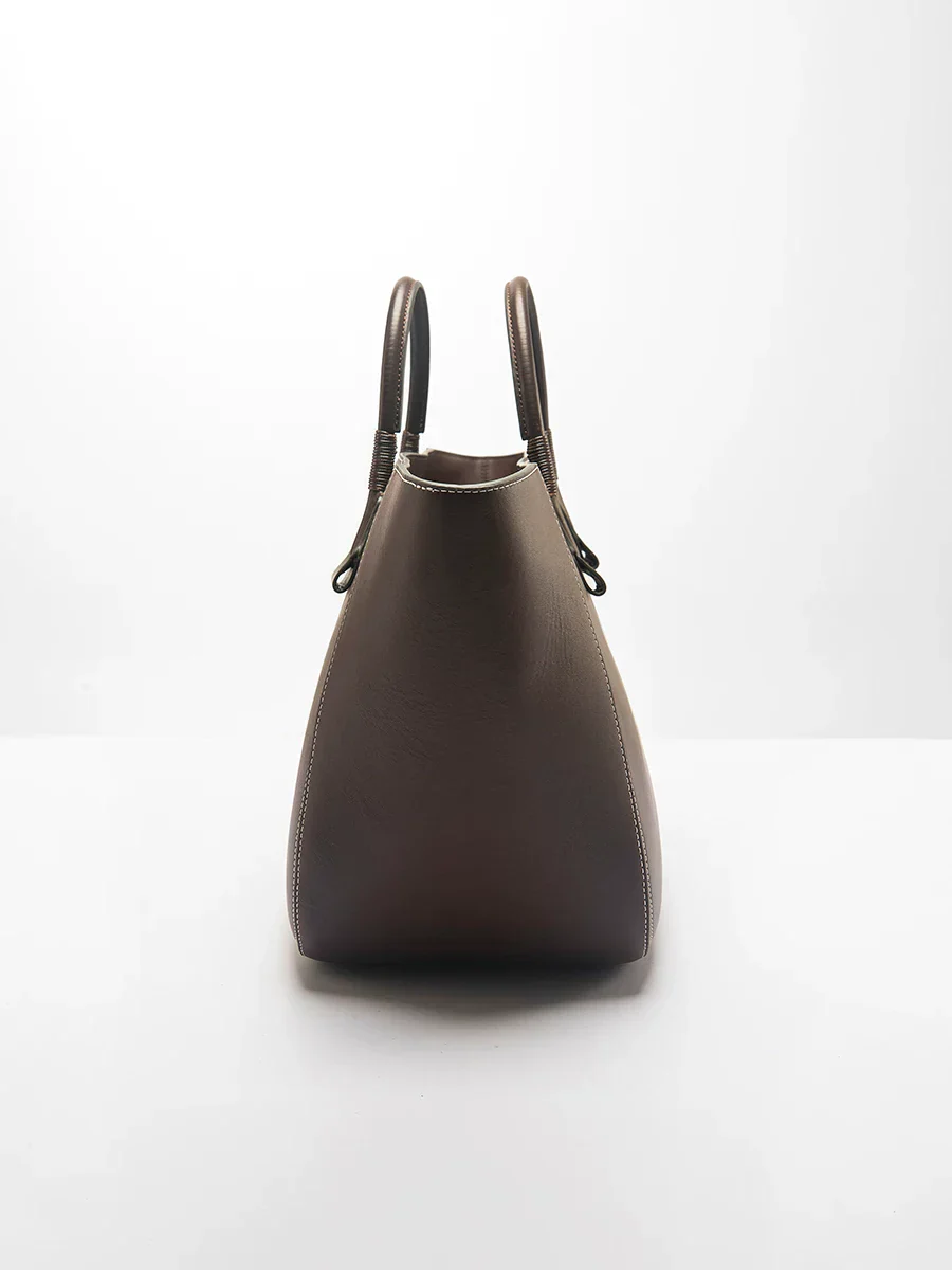 Structured Leather Tote - Image 4