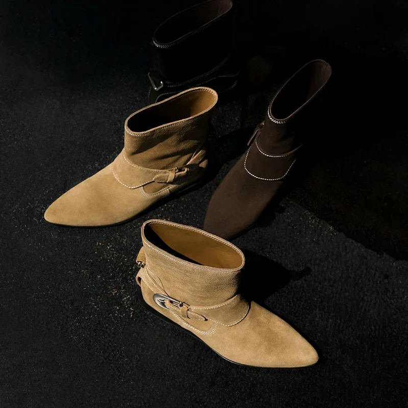 Suede Ankle Boots - Image 4