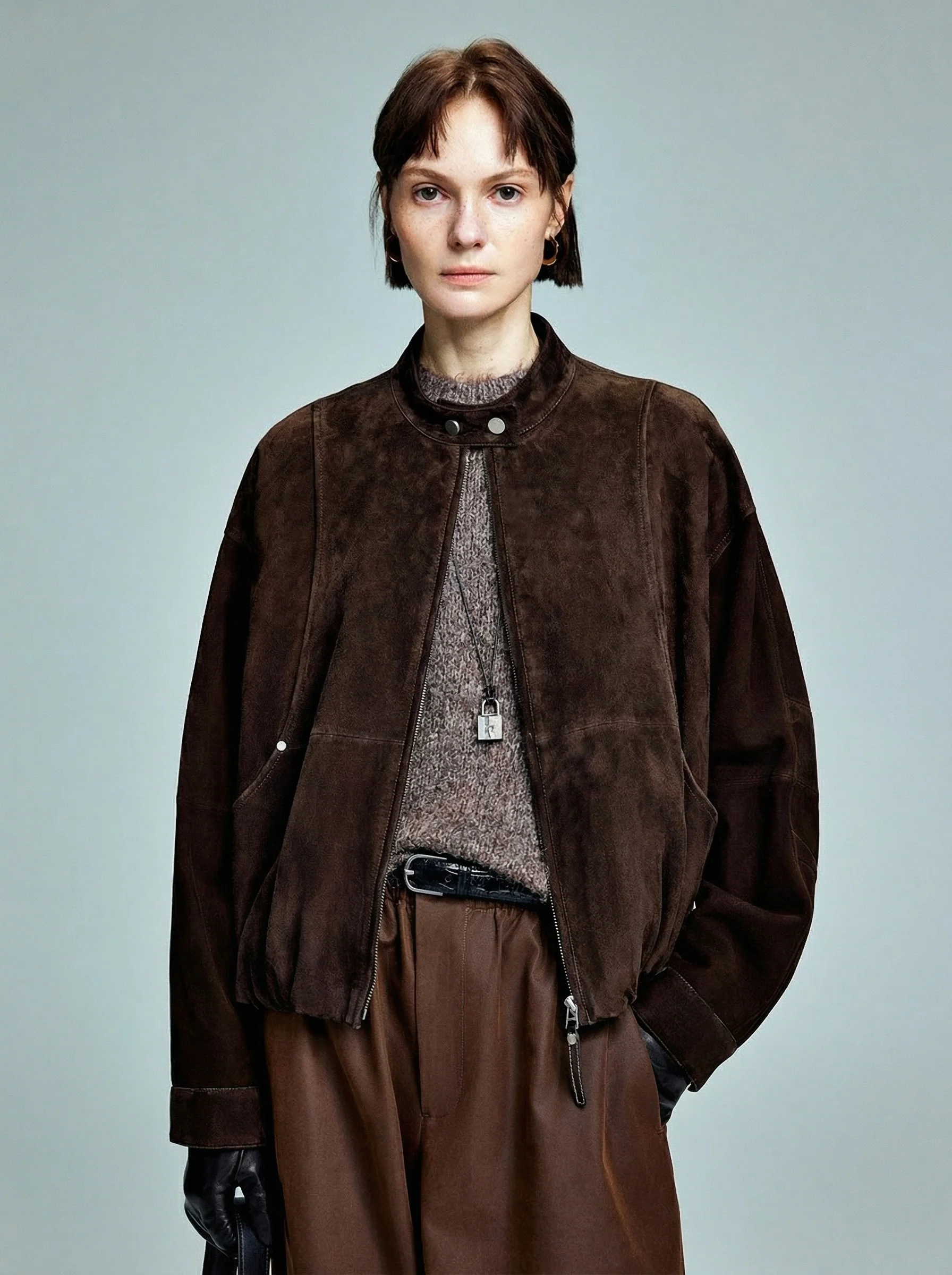 Suede Bomber Jacket - Image 6