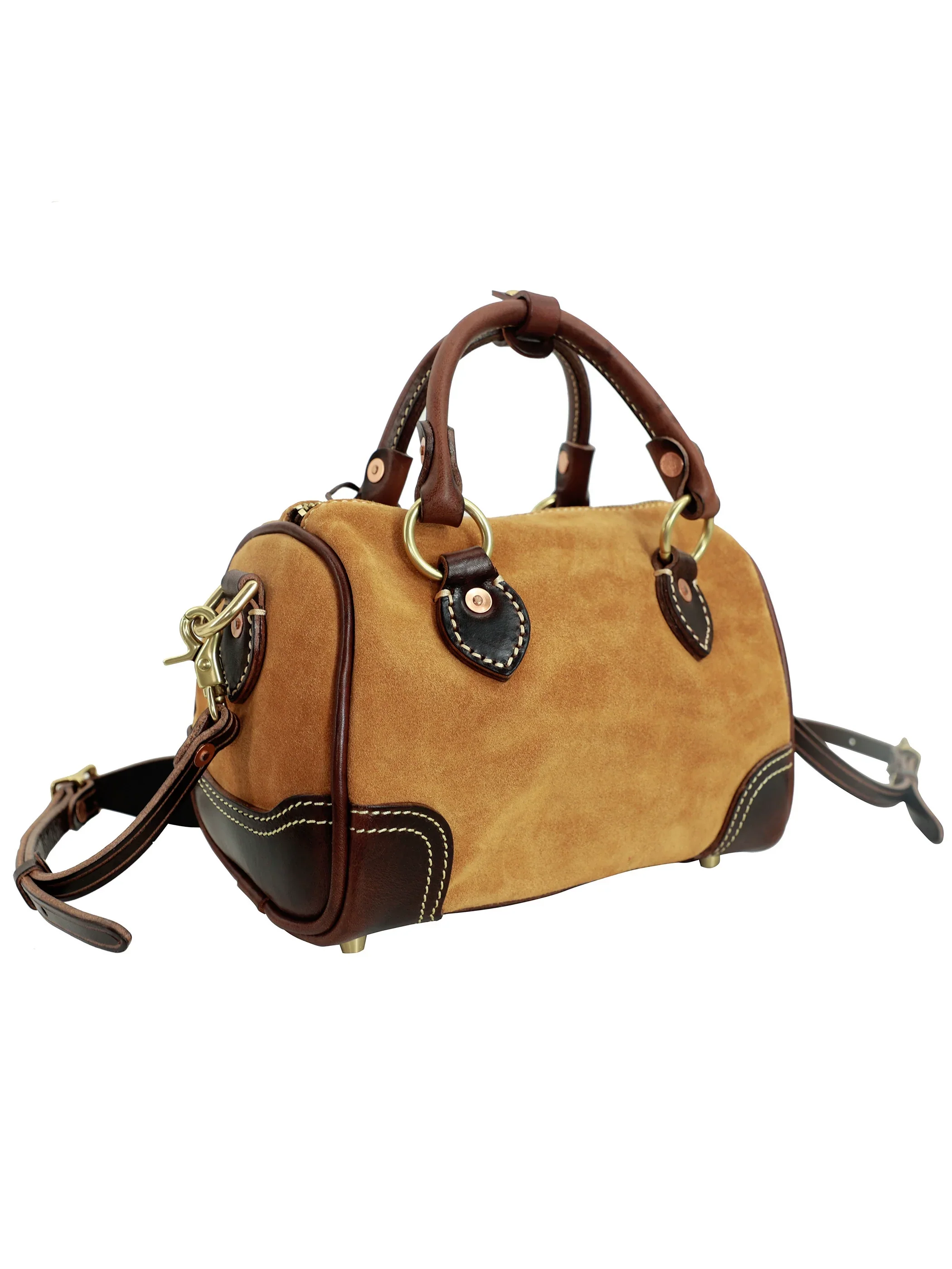 Suede Boston Satchel - Image 5
