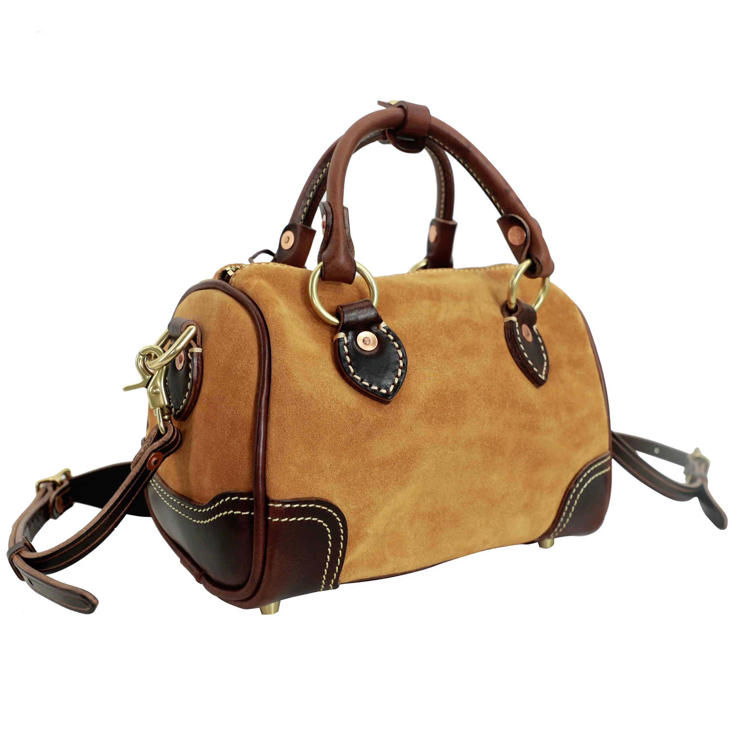 Suede Boston Satchel - Image 7