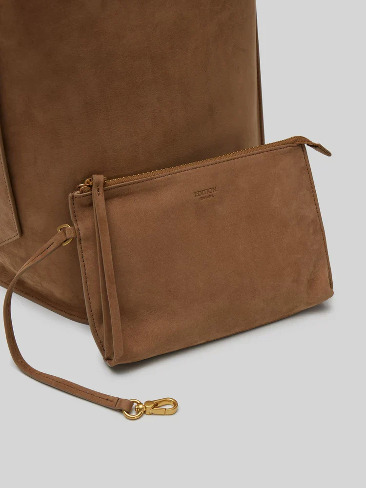 Suede Bucket Bag - Image 4