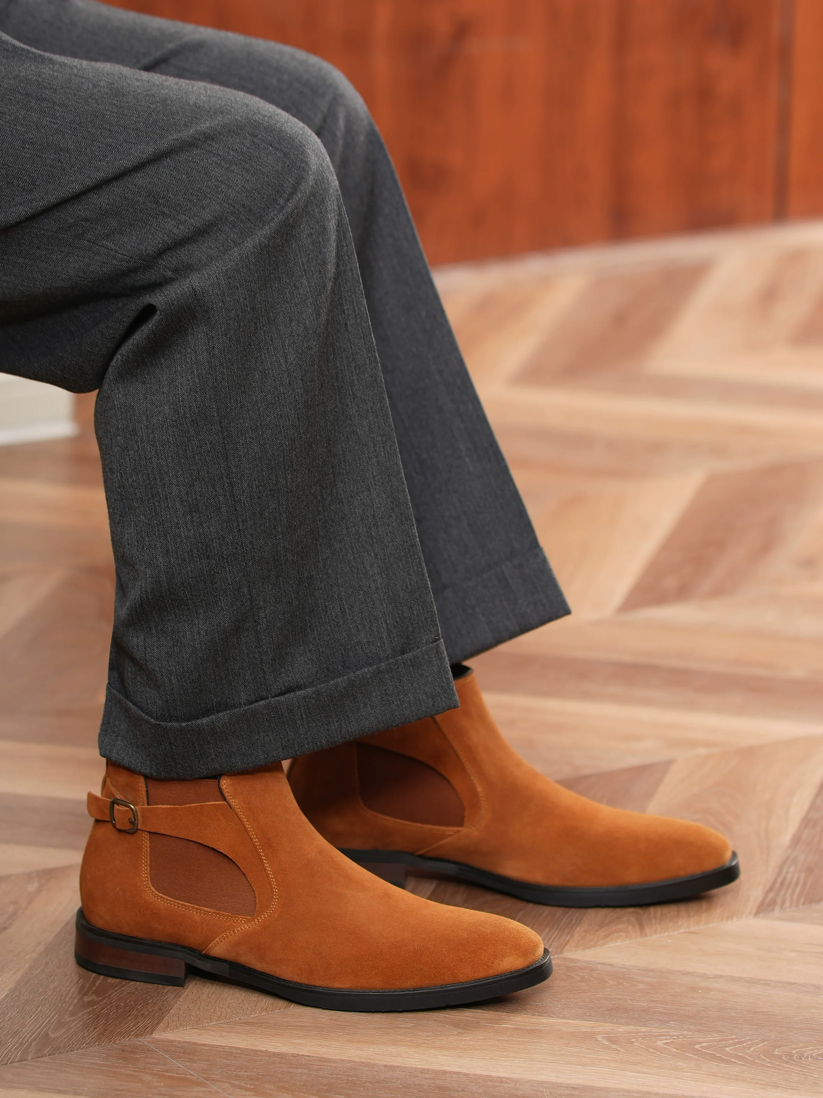 Suede Chelsea Jodhpur Boots - Image 3