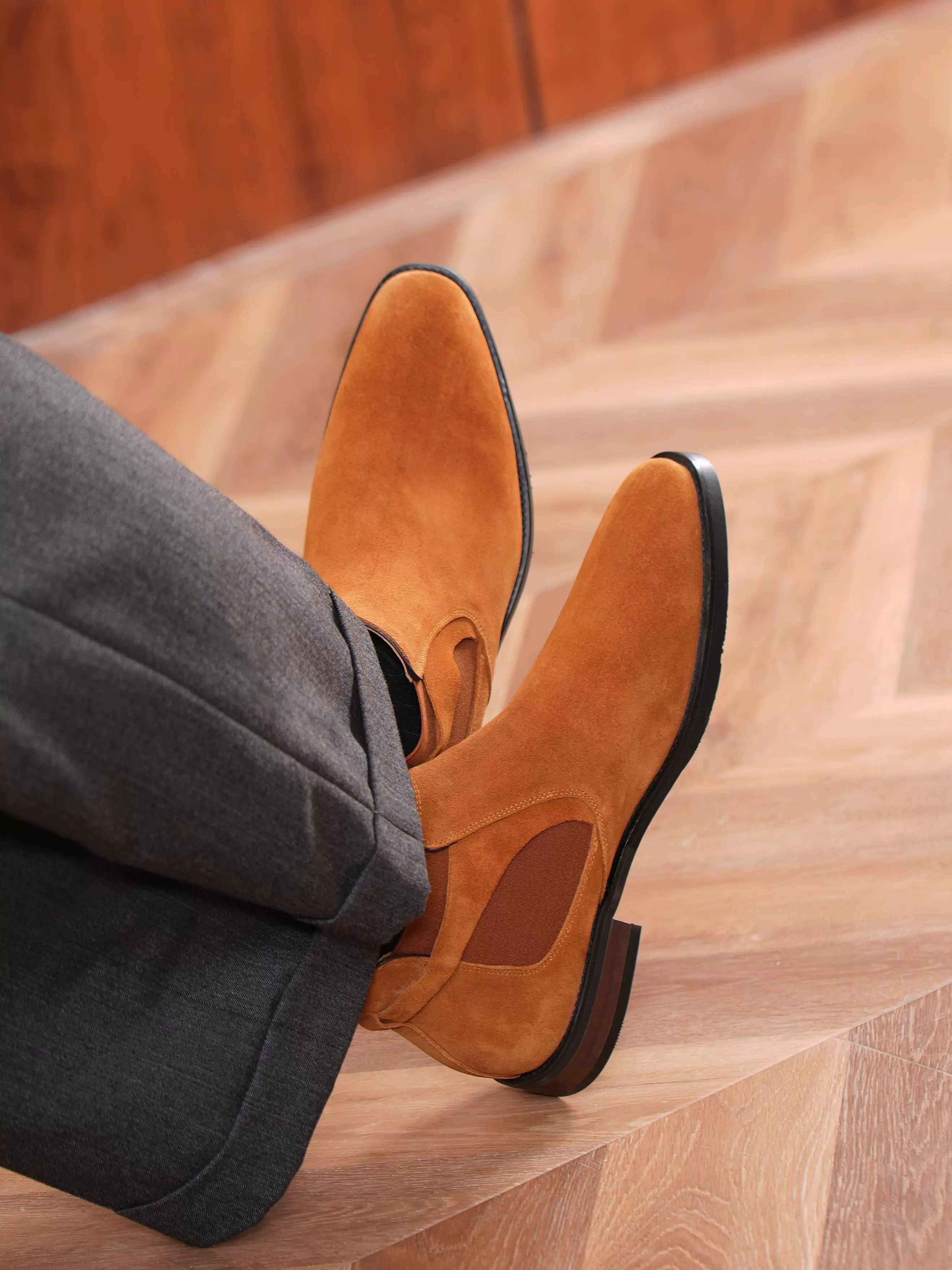 Suede Chelsea Jodhpur Boots - Image 4