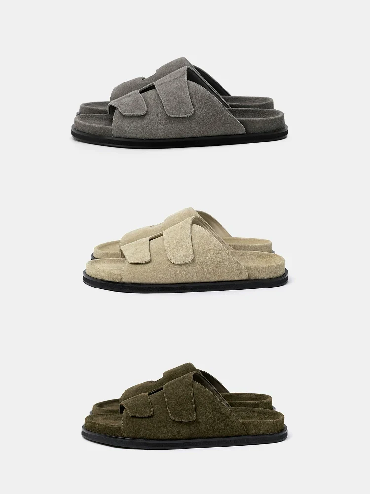 Suede Cork Slide Sandal - Image 3