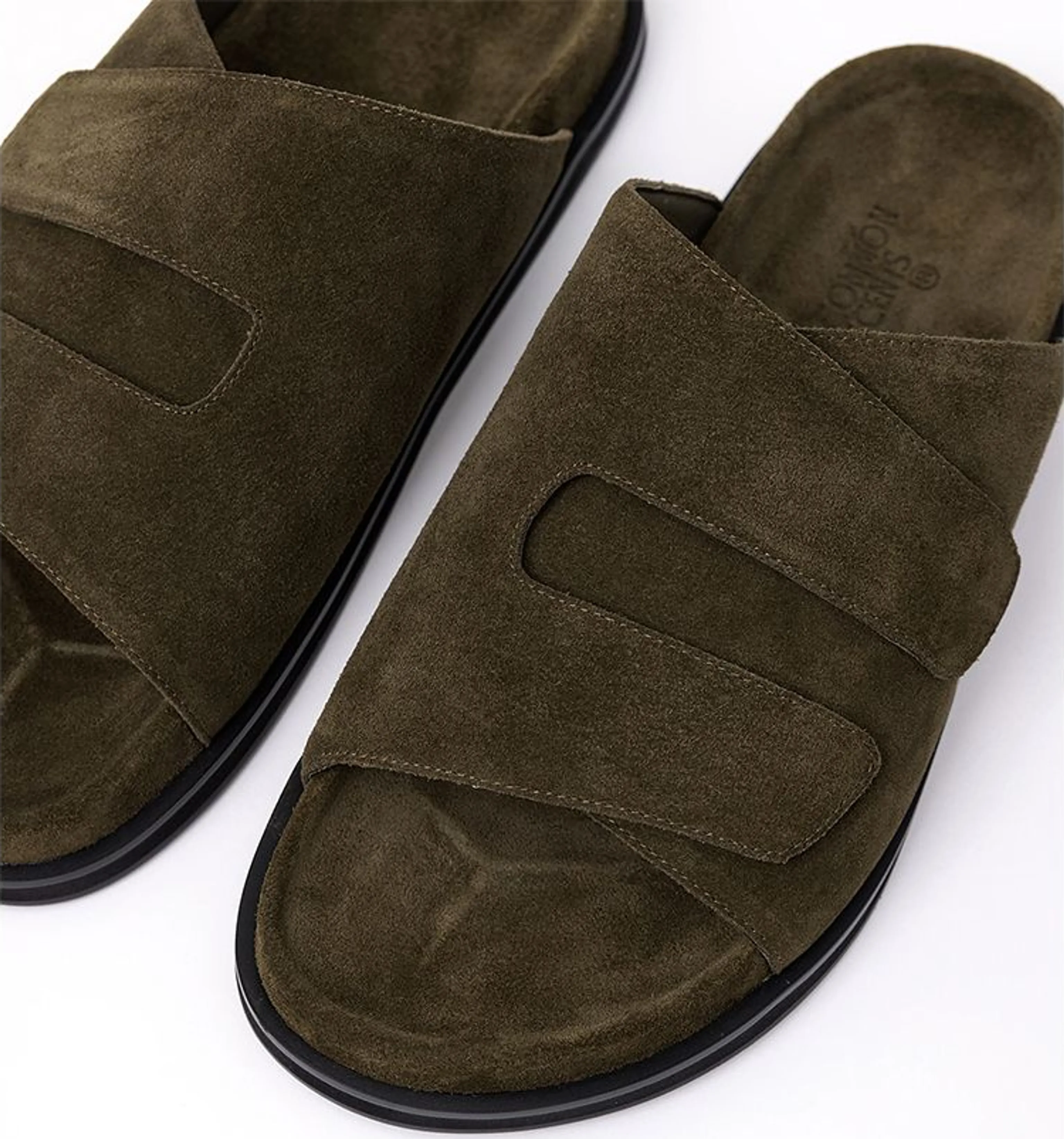 Suede Cork Slide Sandal - Image 7
