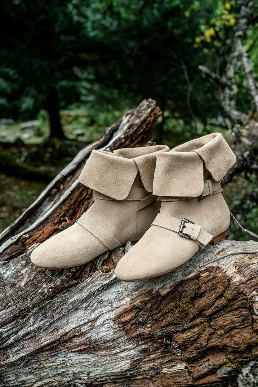 Suede Cuff Ankle Boots - Image 2