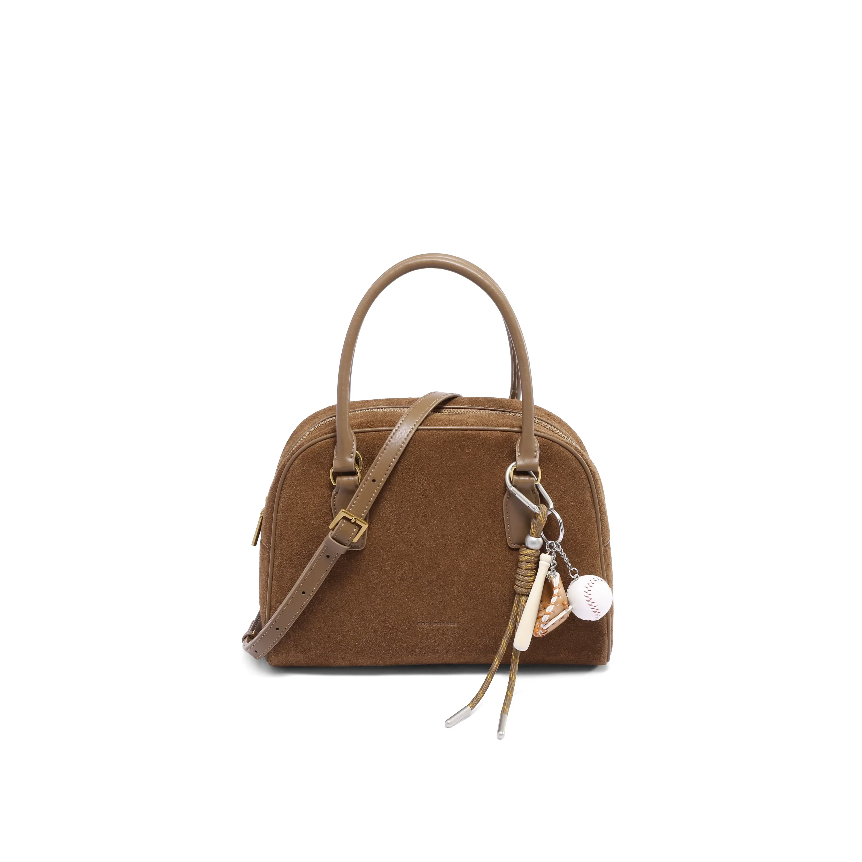 Suede Dome Handbag - Image 4