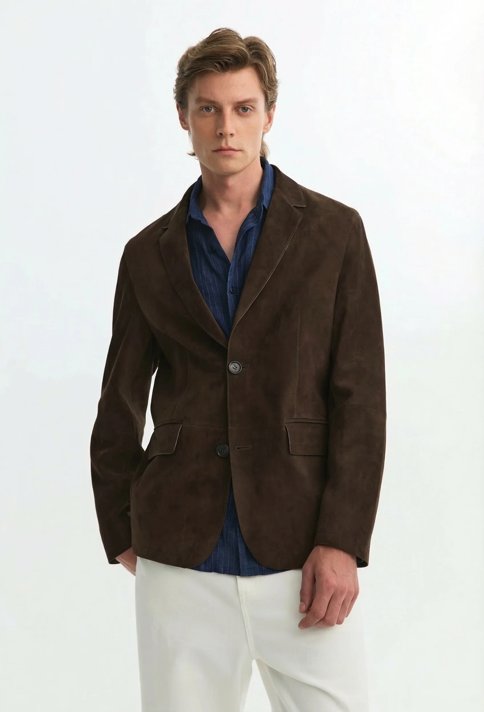 Suede-Effect Blazer