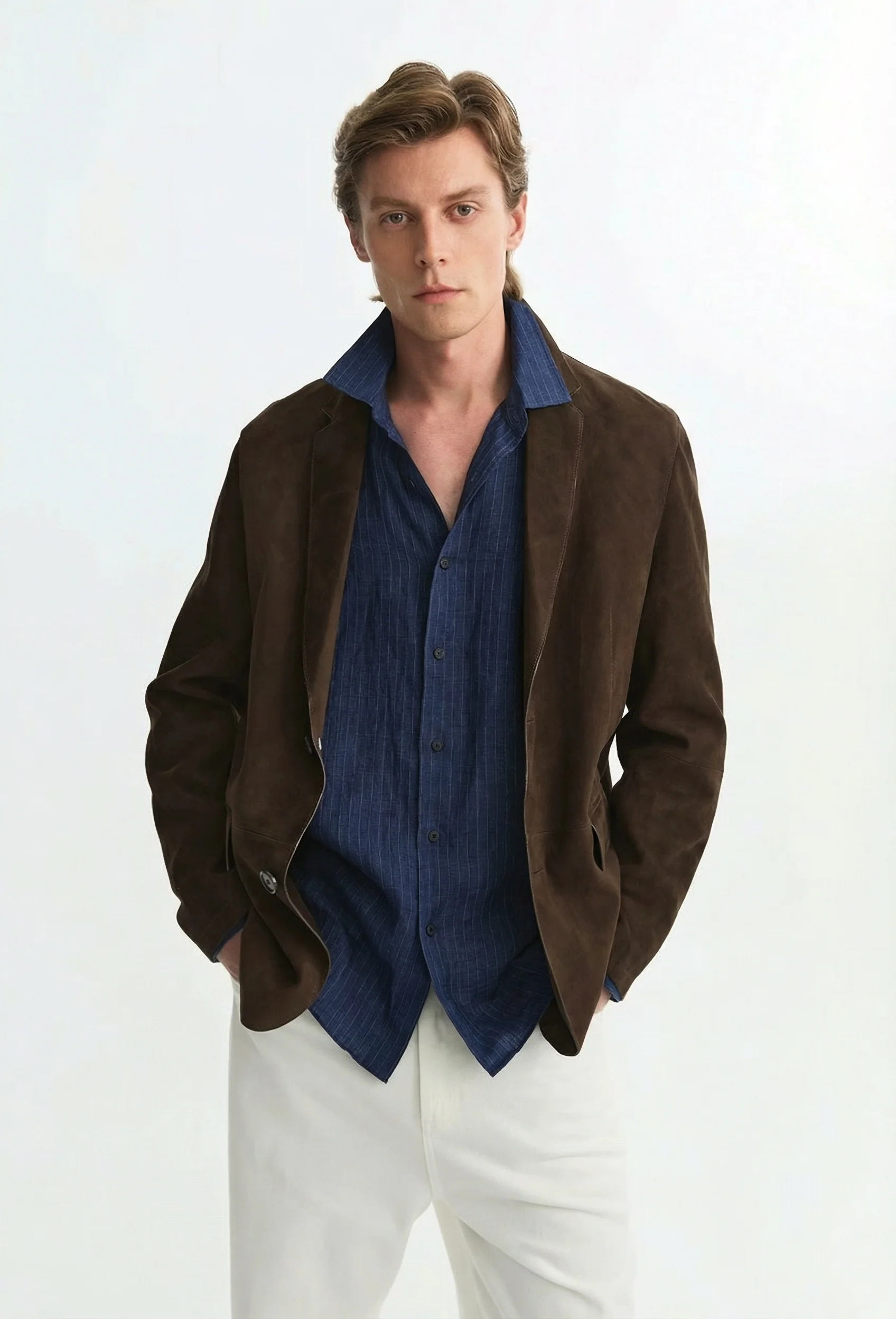 Suede-Effect Blazer - Image 4