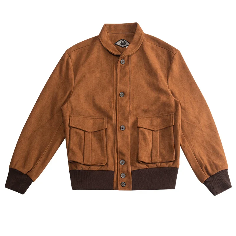 Suede-Effect Utility Bomber Jacket - Image 4