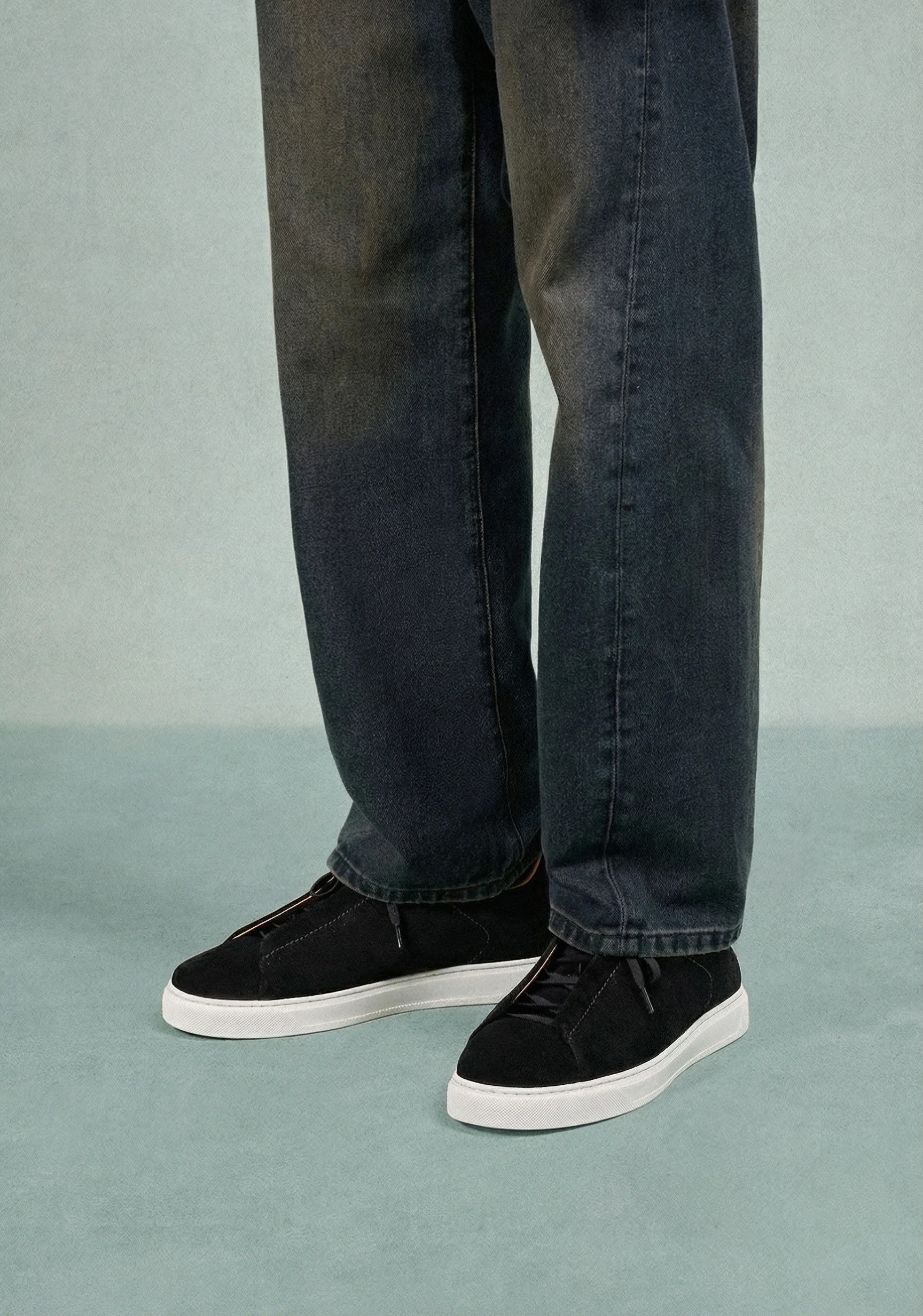 Suede Fleece-Lined Low-Top Sneaker - Image 8