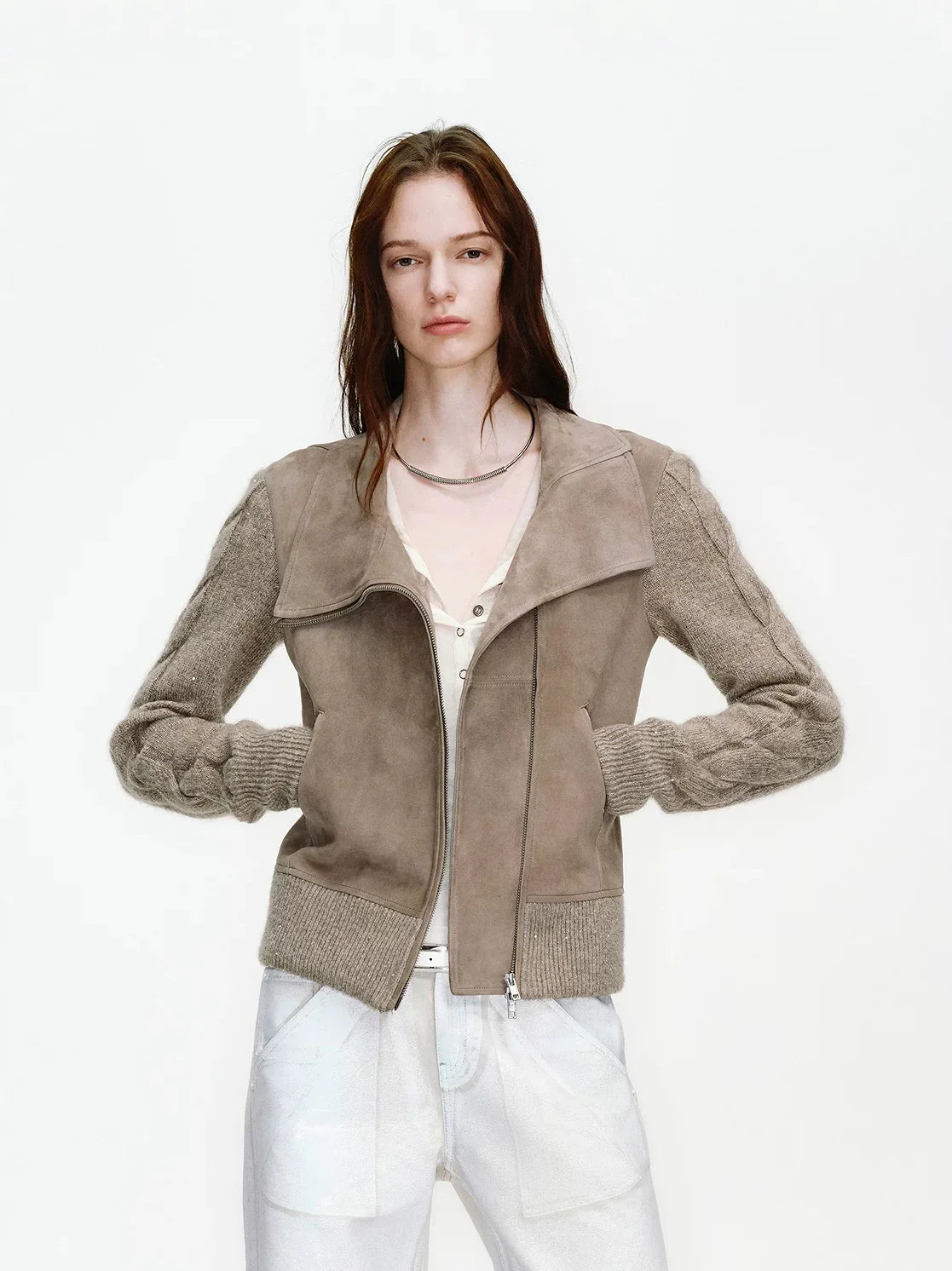 Suede Knit Jacket - Image 2