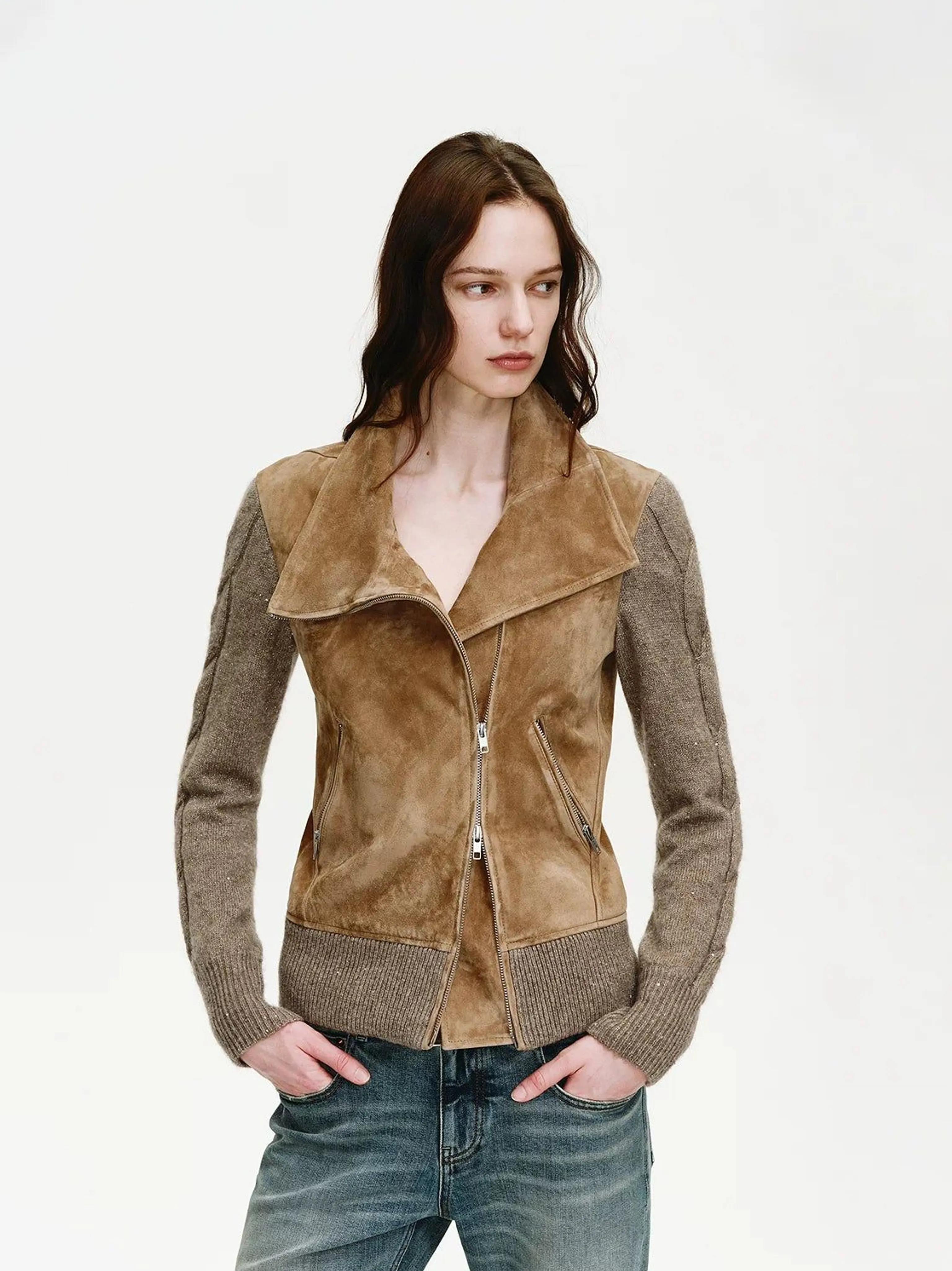 Suede Knit Jacket - Image 4