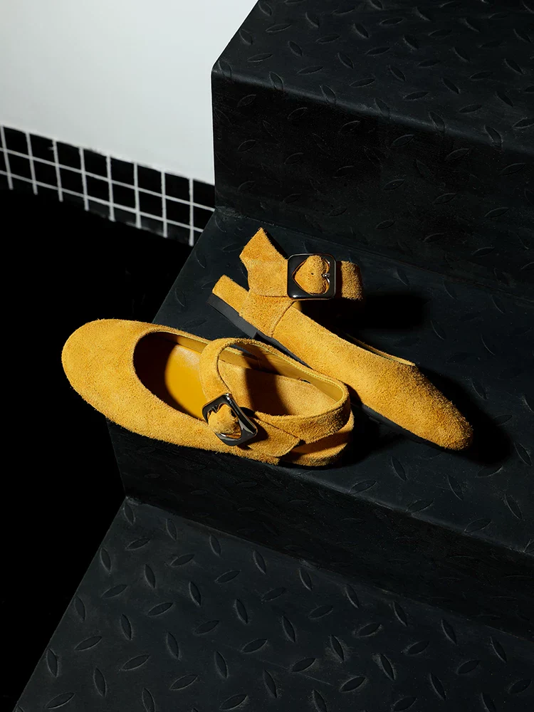 Suede Mary Jane Flats - Image 3