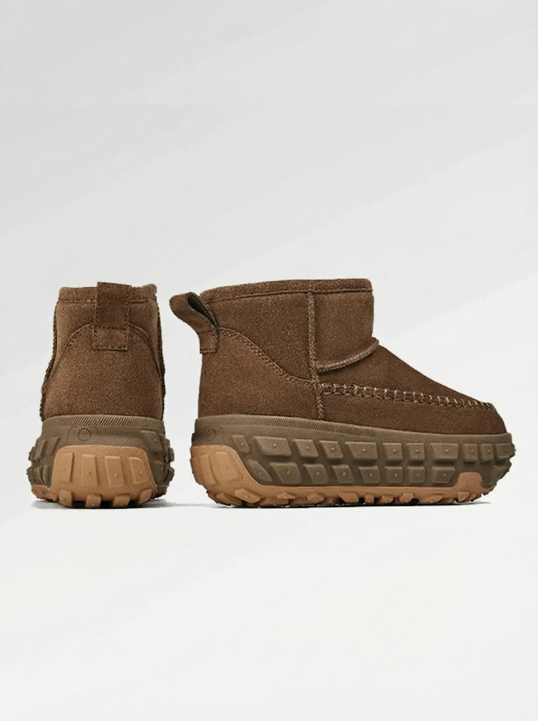 Suede Moc-Toe Platform Snow Boots - Image 5