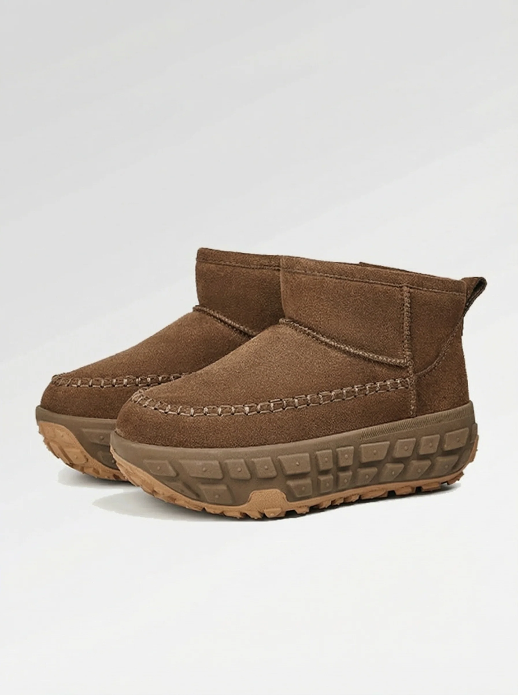 Suede Moc-Toe Platform Snow Boots - Image 6