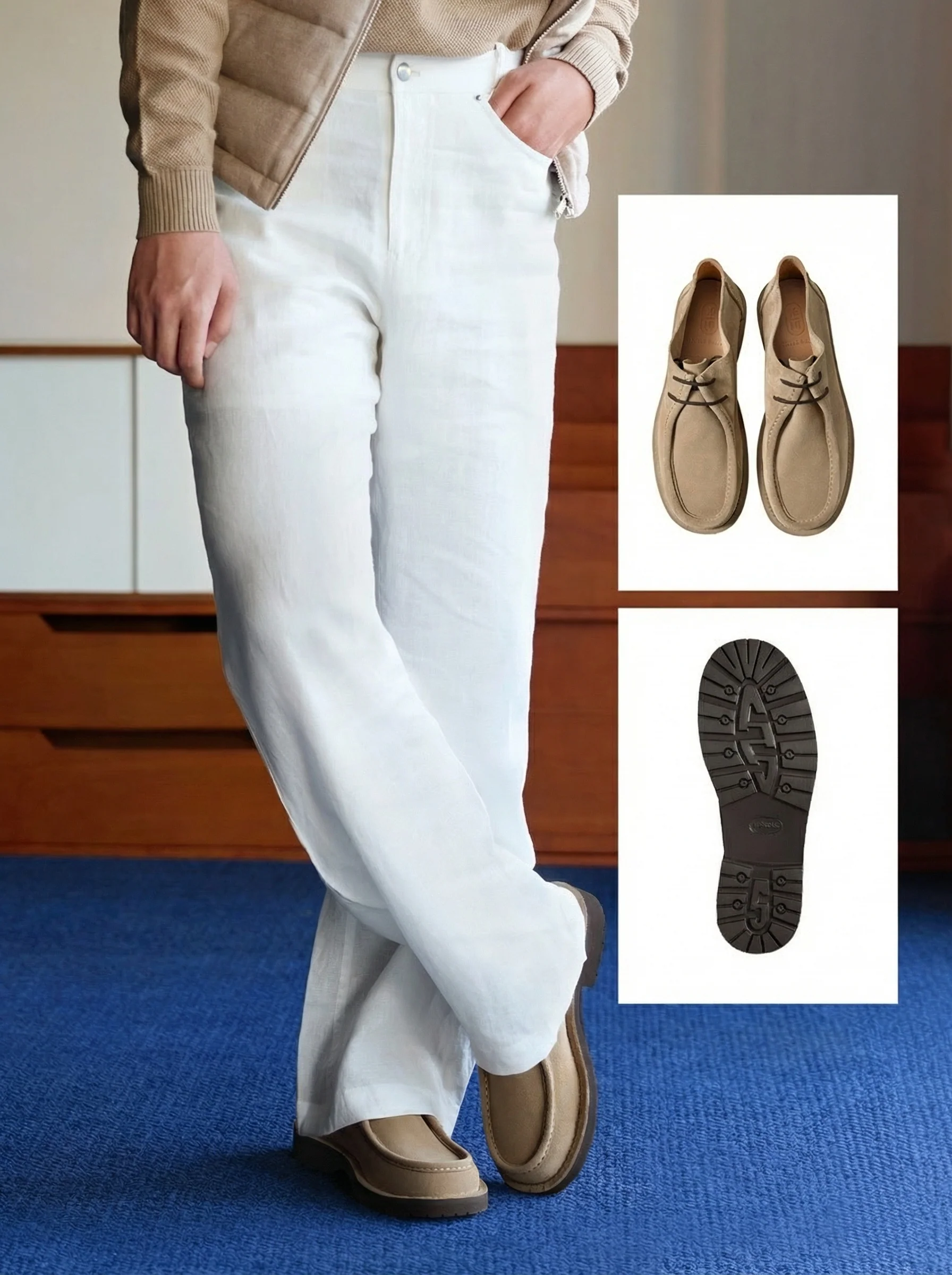 Suede Moc-Toe Two-Eyelet Shoe - Image 3