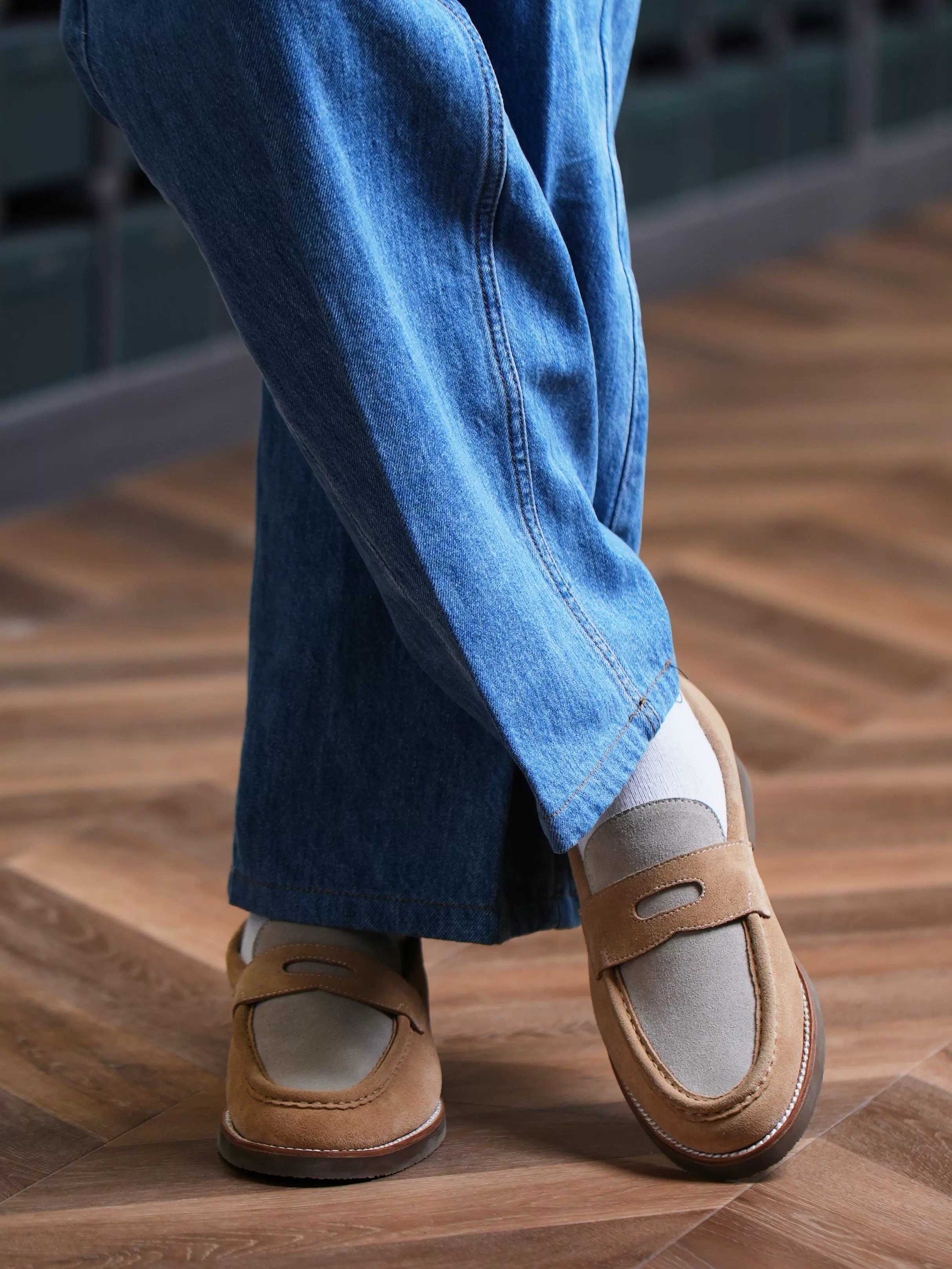 Suede Penny Loafers - Image 2
